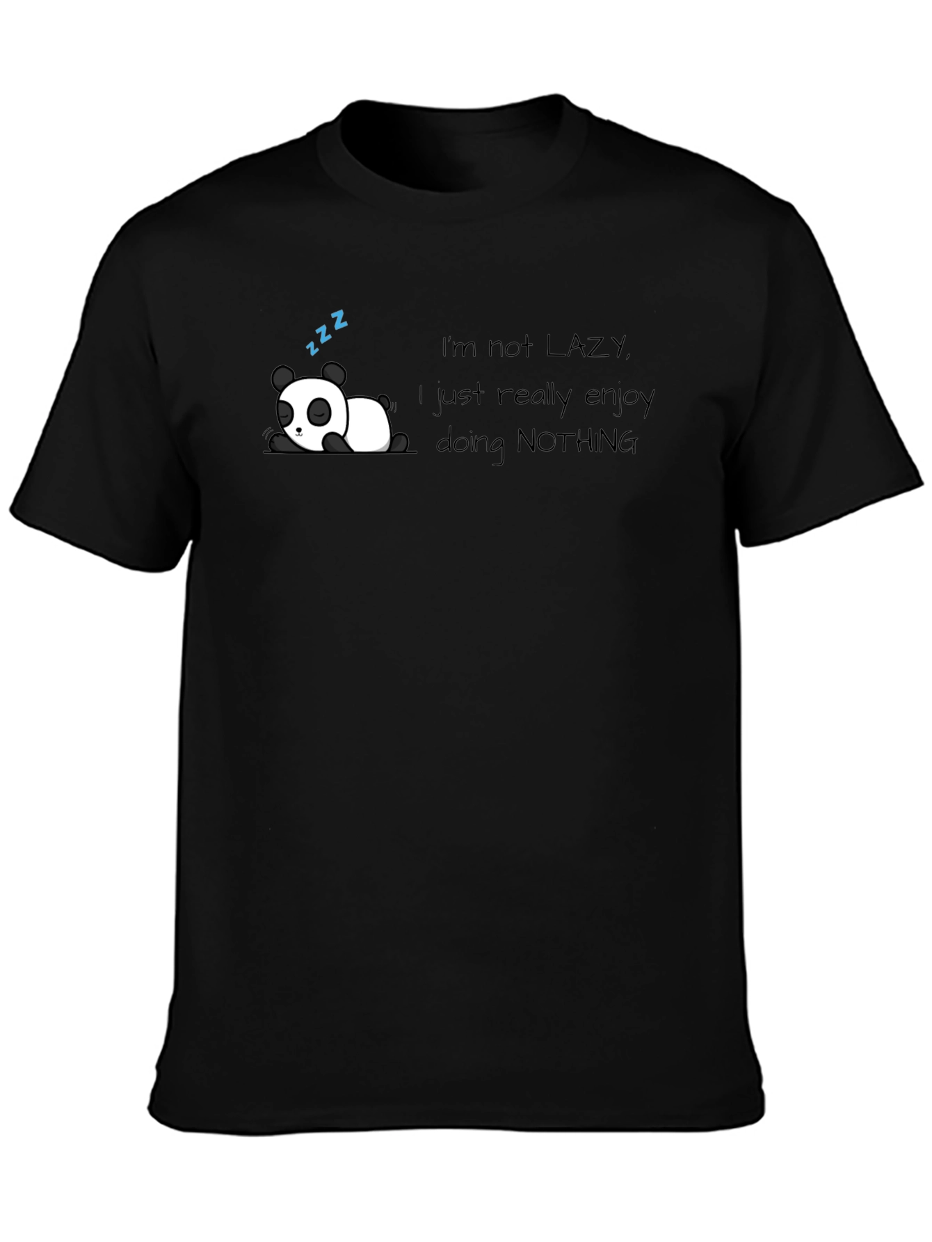Lazy Panda Graphic T-Shirt - Enjoy Doing Nothing Tee