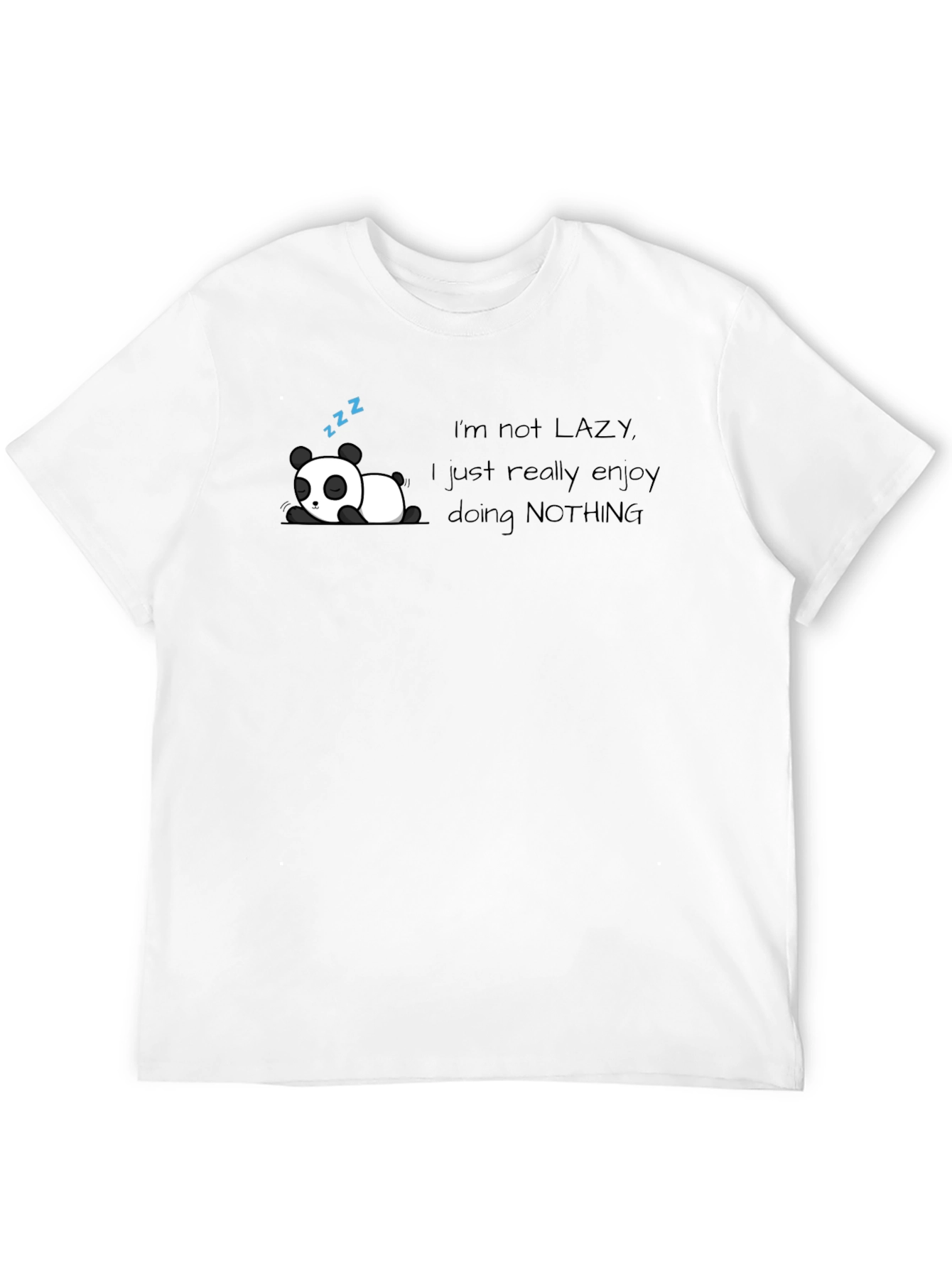 Lazy Panda Graphic T-Shirt - Enjoy Doing Nothing Tee