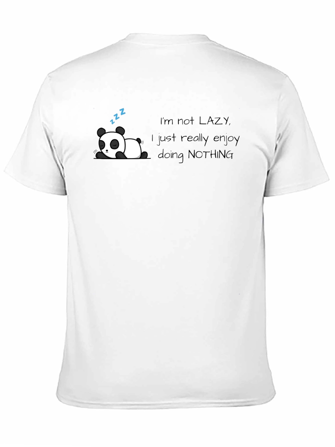 Lazy Panda Graphic T-Shirt - Enjoy Doing Nothing Tee