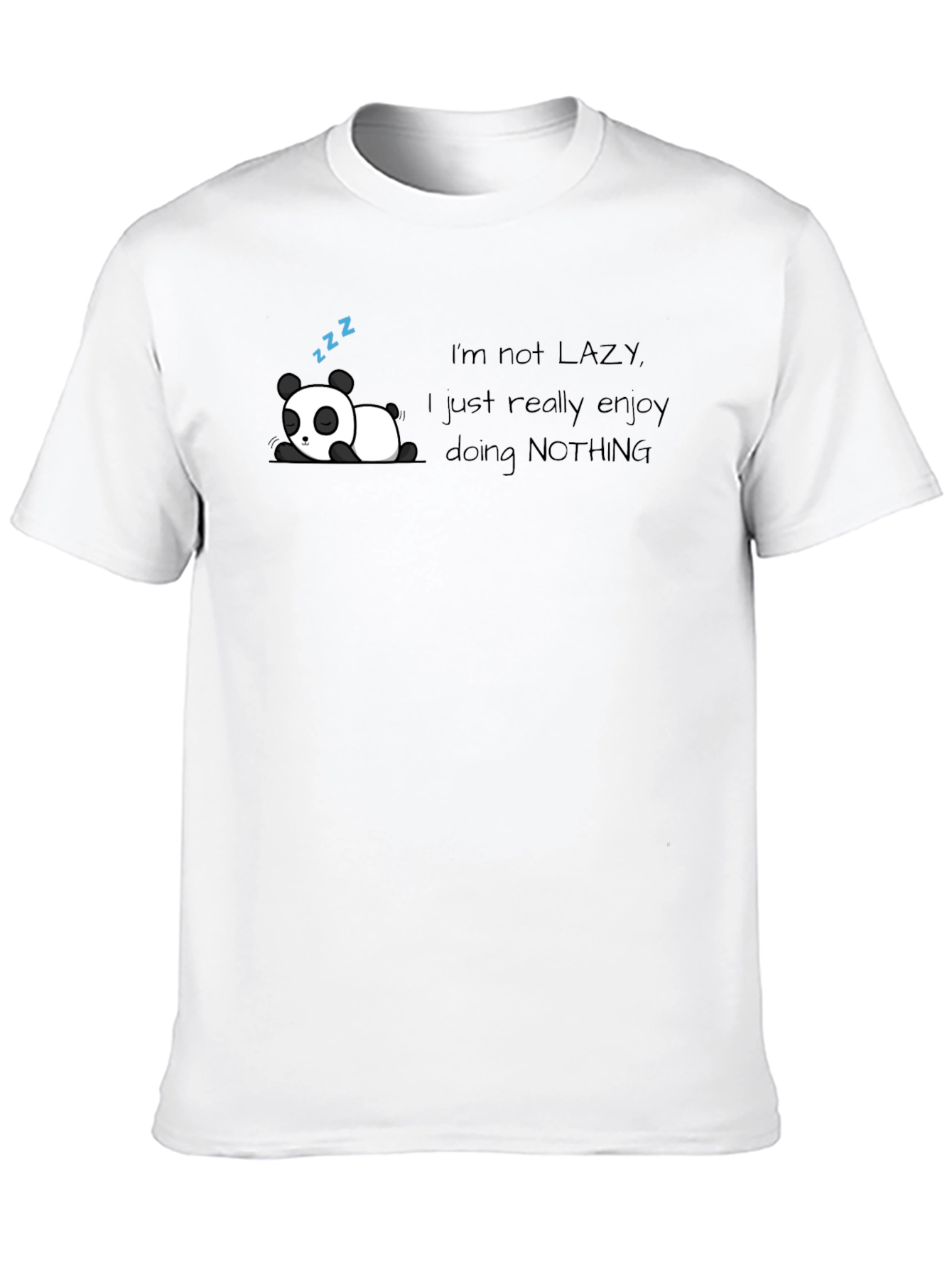 Lazy Panda Graphic T-Shirt - Enjoy Doing Nothing Tee