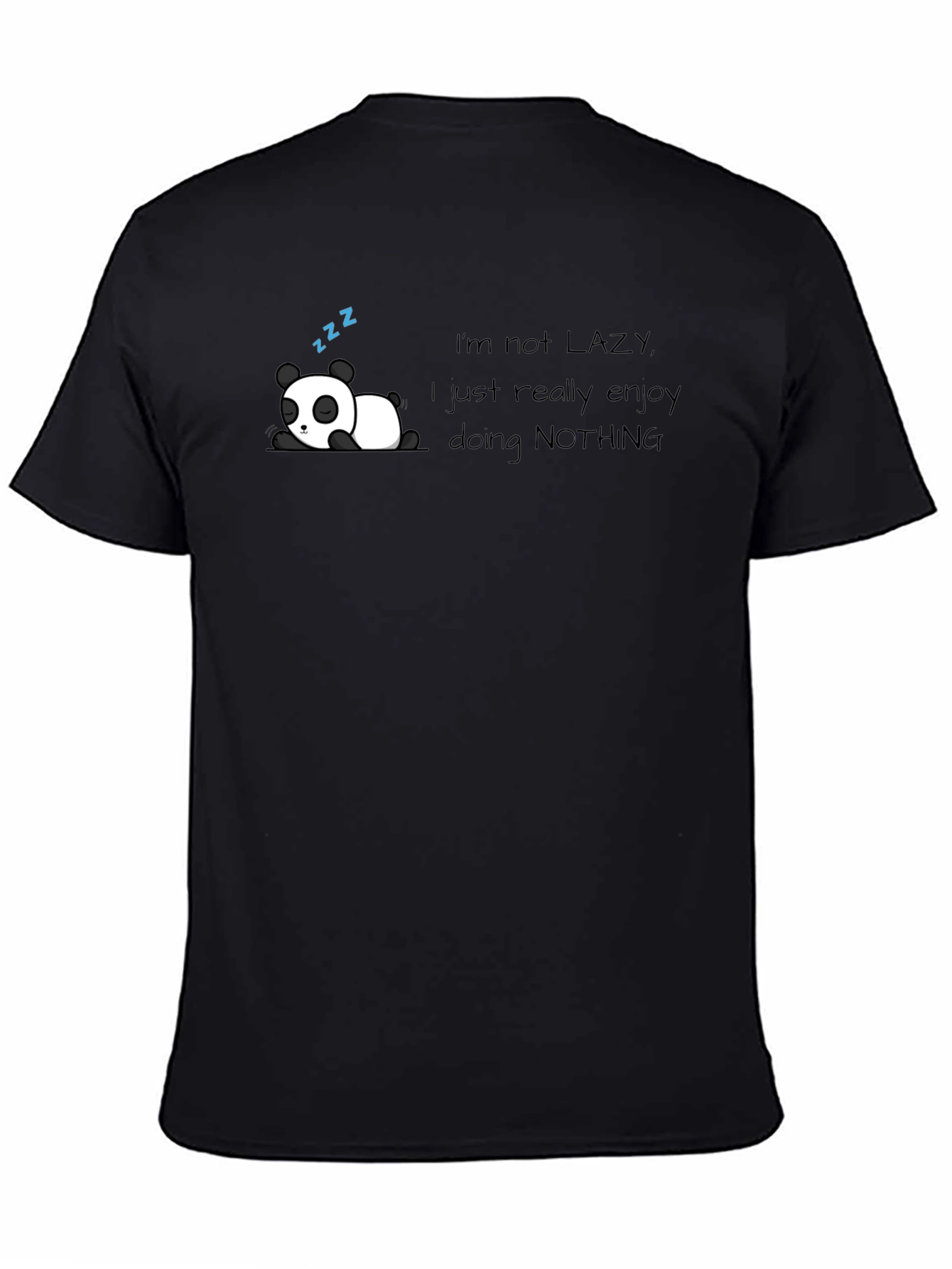Lazy Panda Graphic T-Shirt - Enjoy Doing Nothing Tee