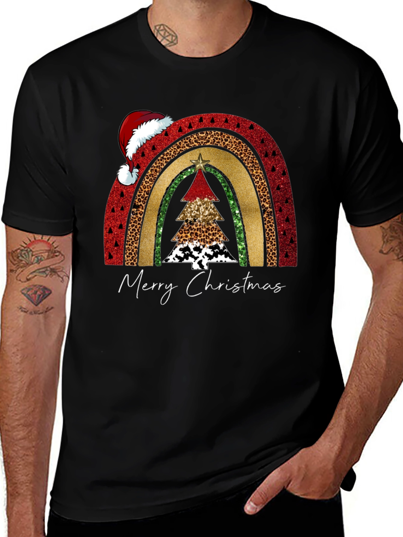 Festive Christmas Rainbow Tree T-Shirt