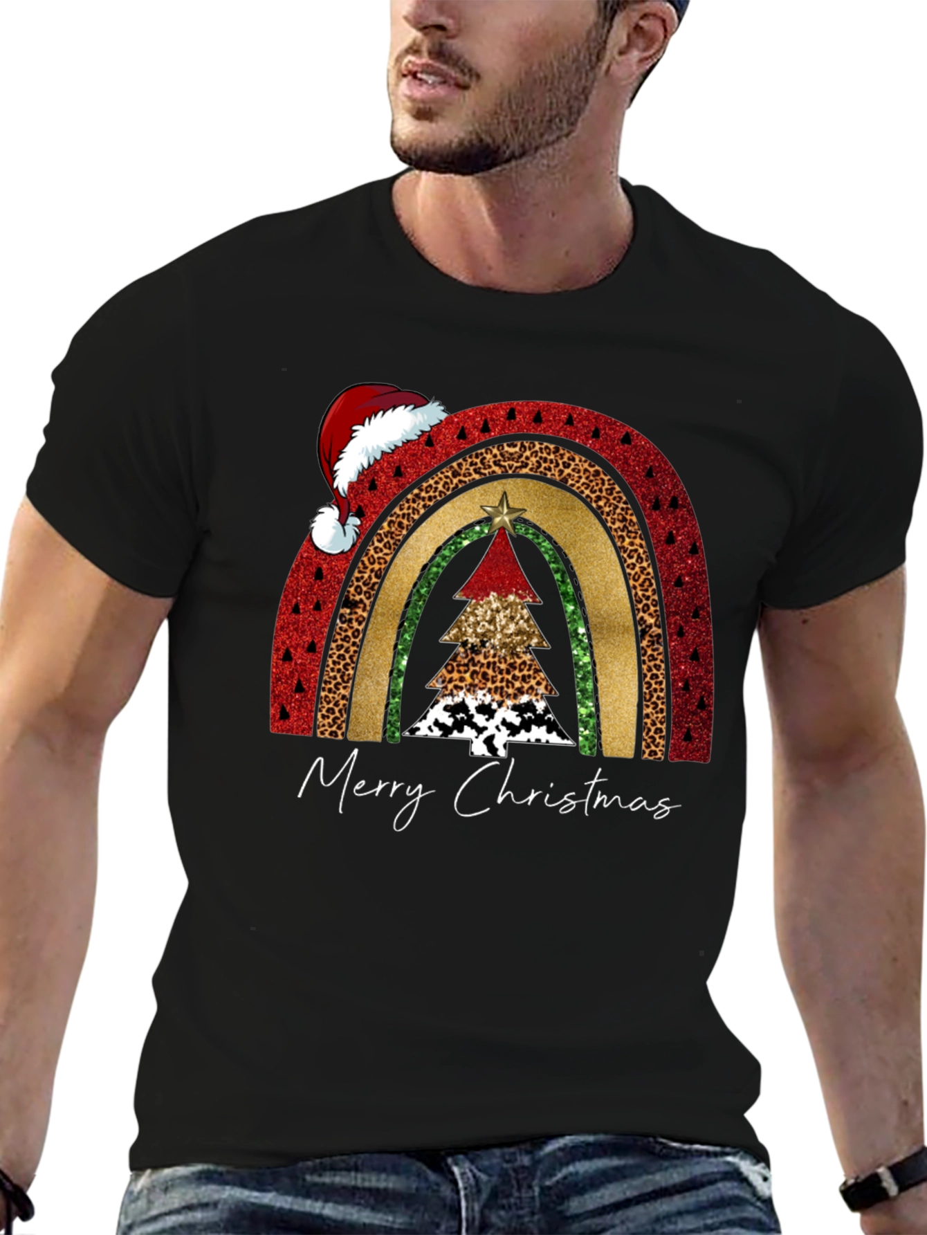 Festive Christmas Rainbow Tree T-Shirt