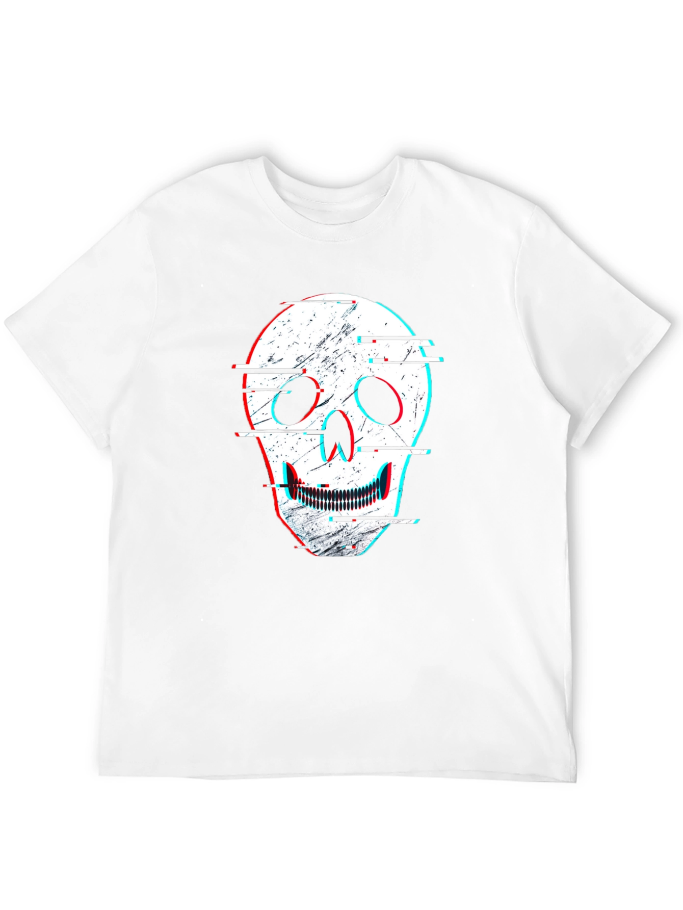 Glitch Skull Graphic Tee - Modern Streetwear