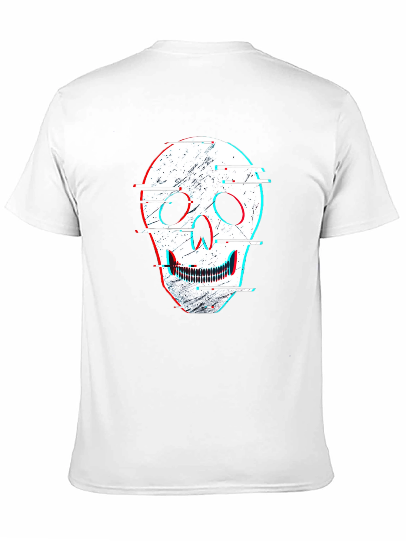 Glitch Skull Graphic Tee - Modern Streetwear