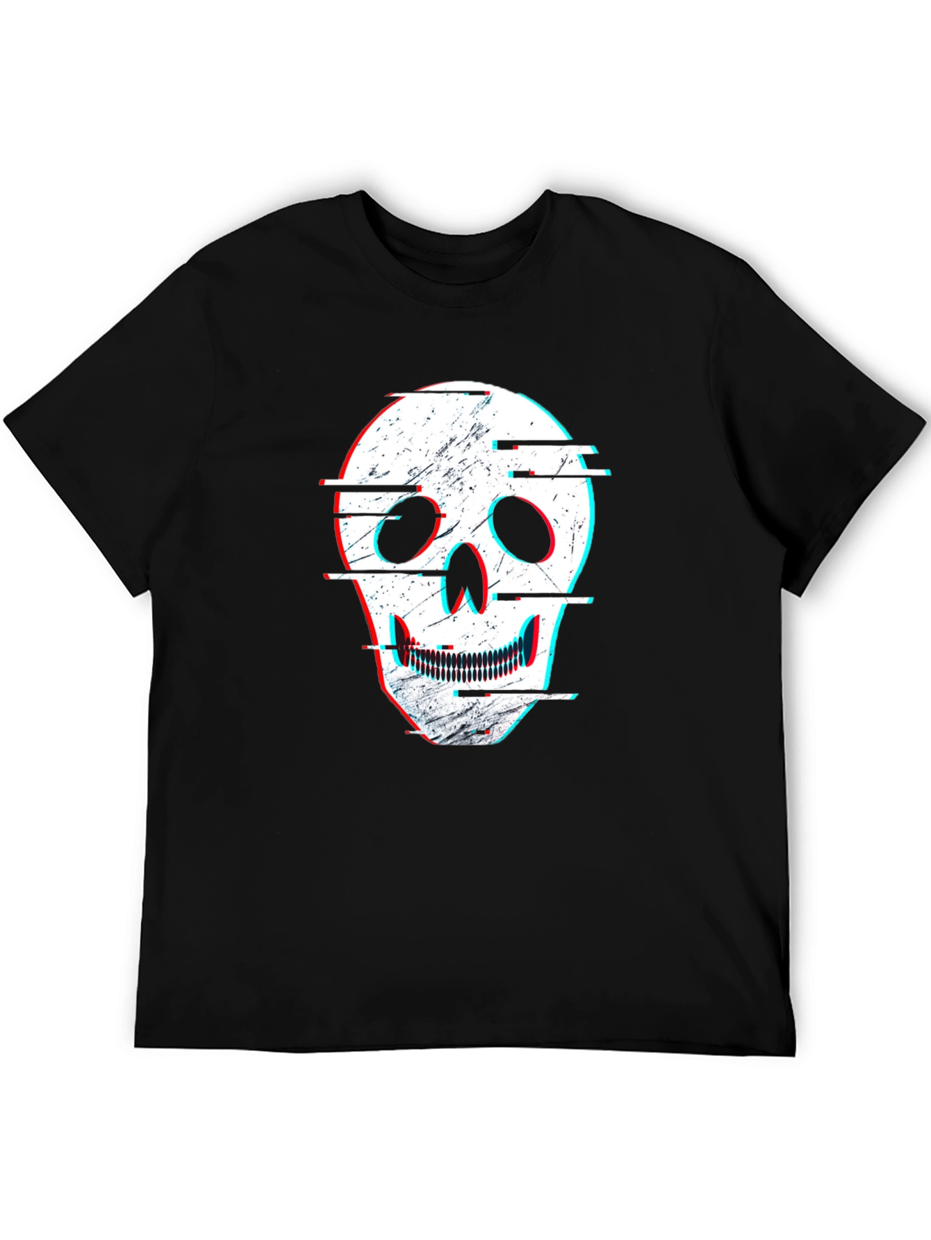 Glitch Skull Graphic Tee - Modern Streetwear