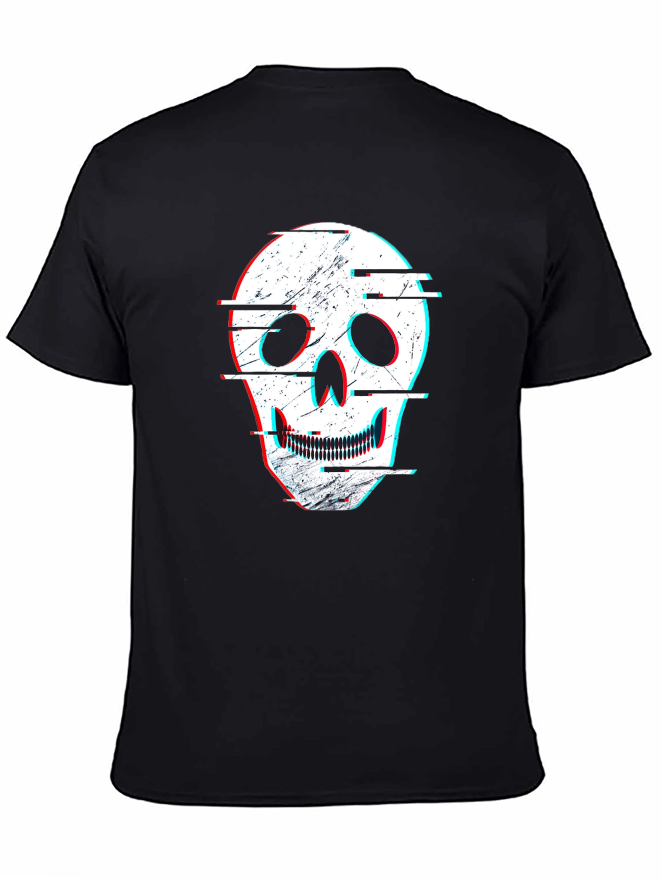 Glitch Skull Graphic Tee - Modern Streetwear