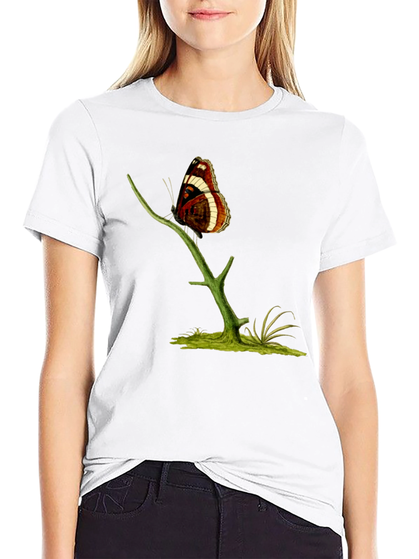 Butterfly Branch Graphic T-Shirt