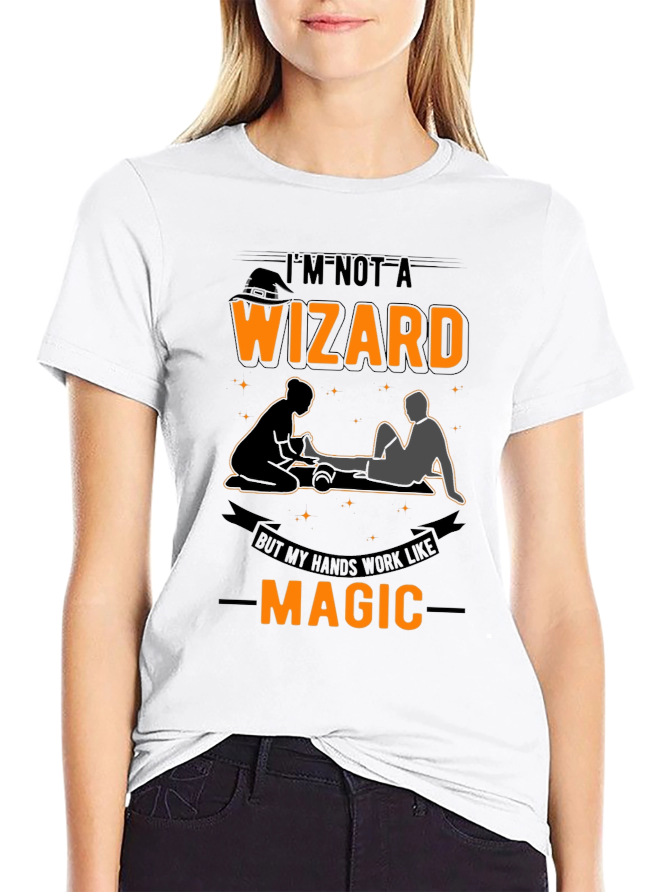 Funny Massage Therapist T-Shirt: Im Not A Wizard