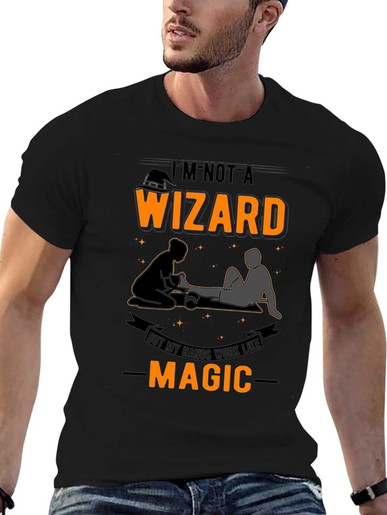 Funny Massage Therapist T-Shirt: Im Not A Wizard
