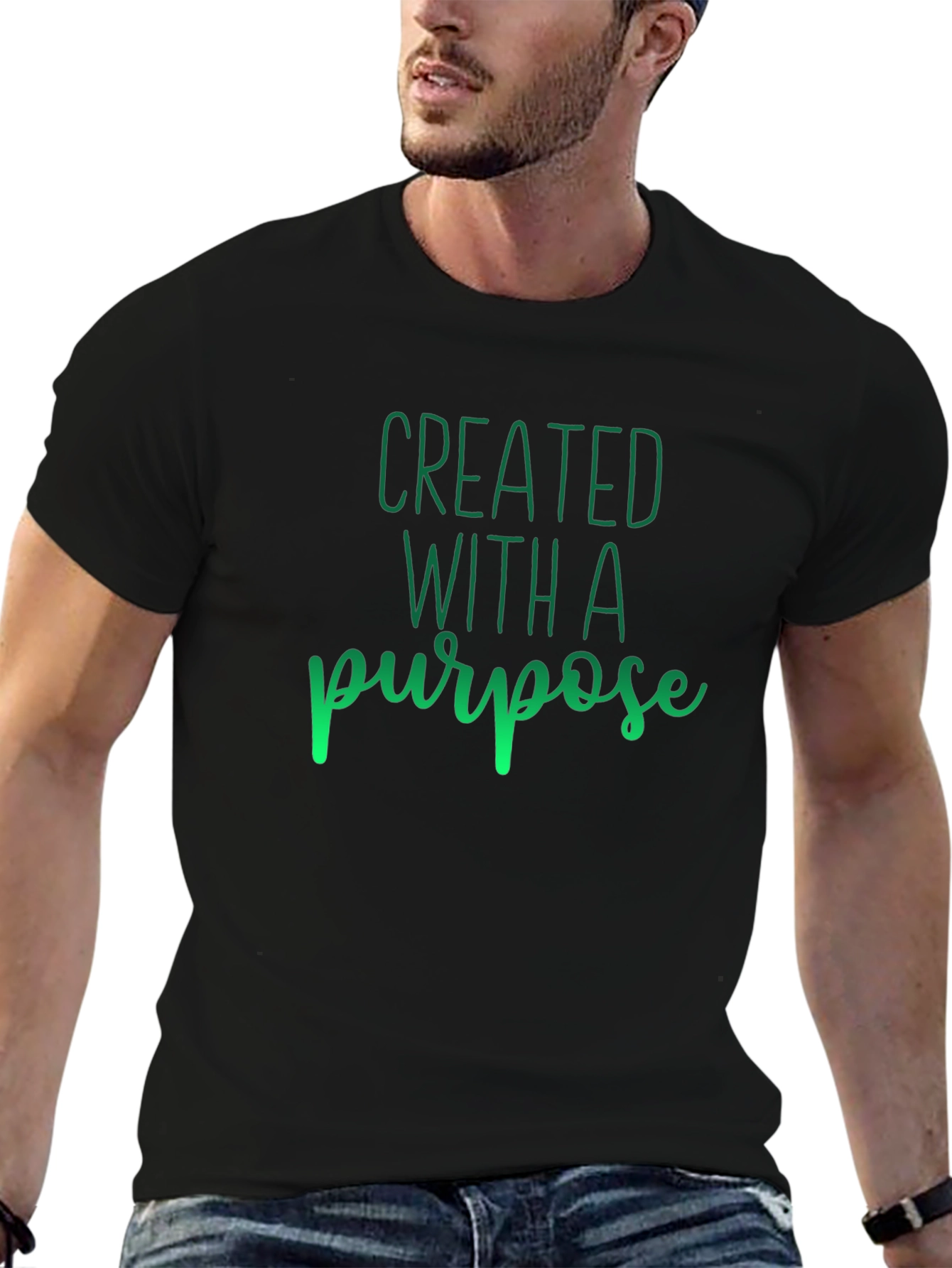 Created with a Purpose Tee - Trendy Christian Apparel