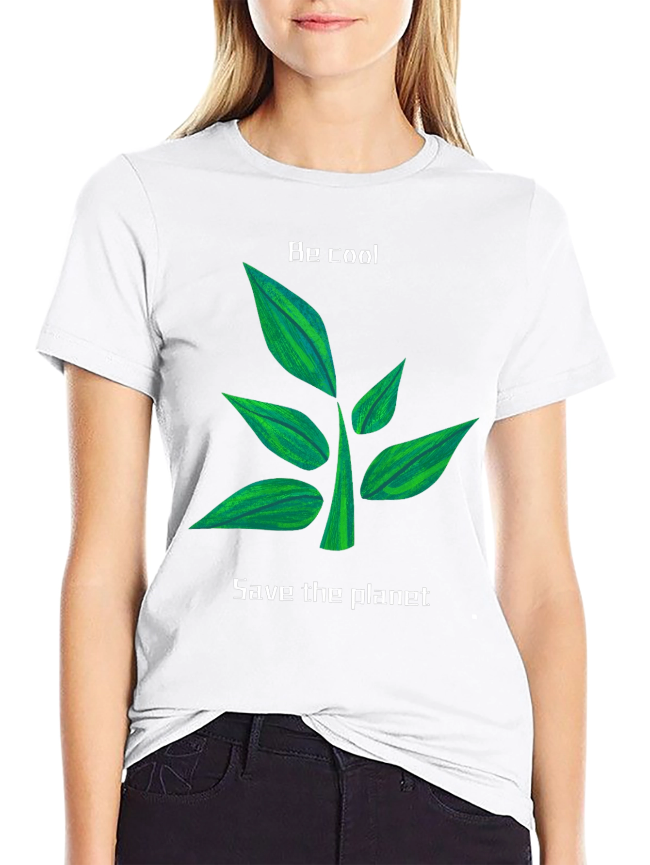 Eco-Friendly Black T-Shirt: Be Cool Save the Planet