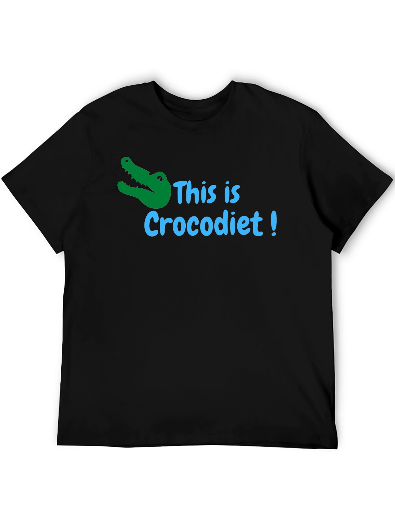 Crocodiet Funny T-Shirt - Black Cotton Tee