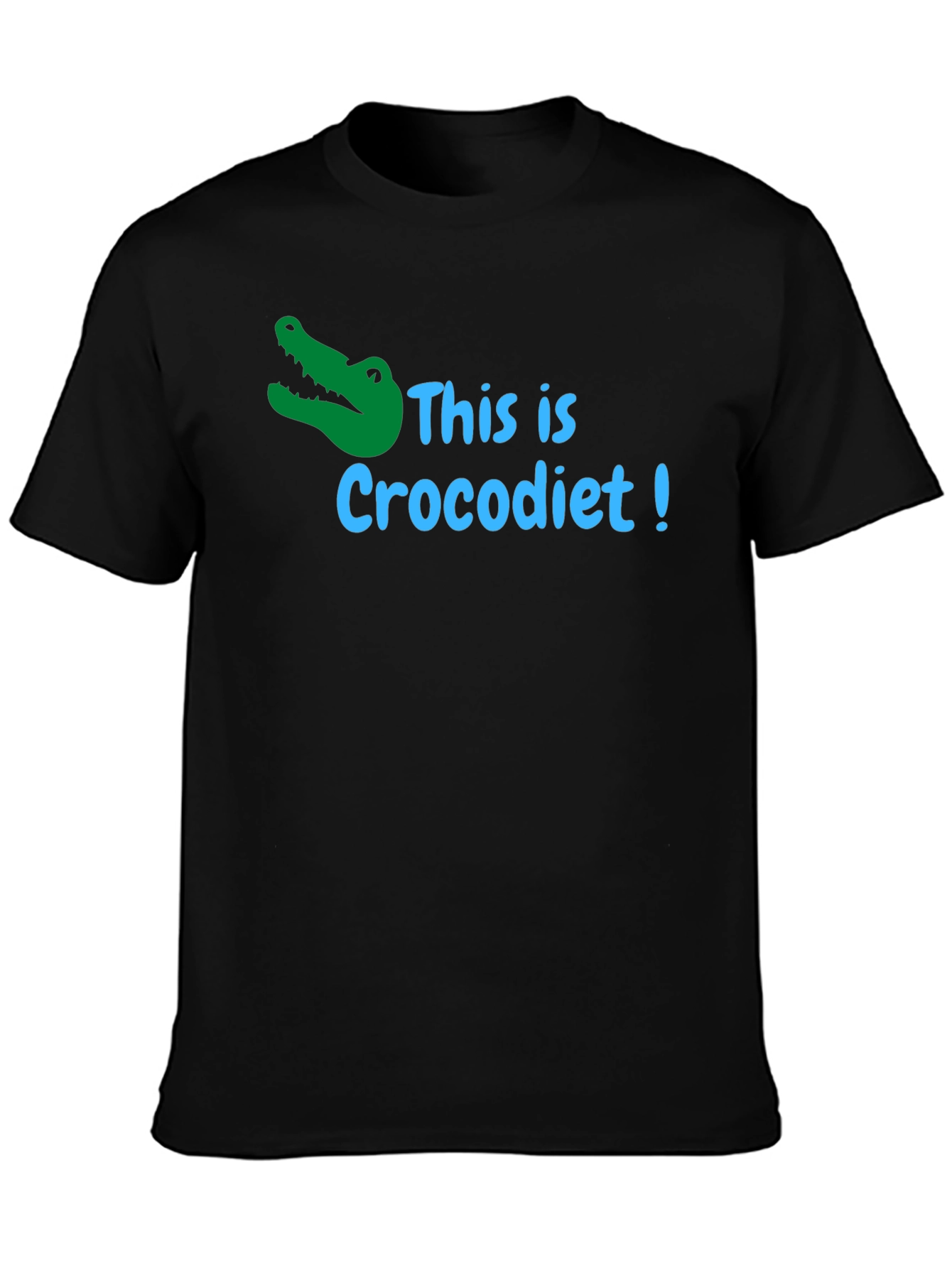 Crocodiet Funny T-Shirt - Black Cotton Tee