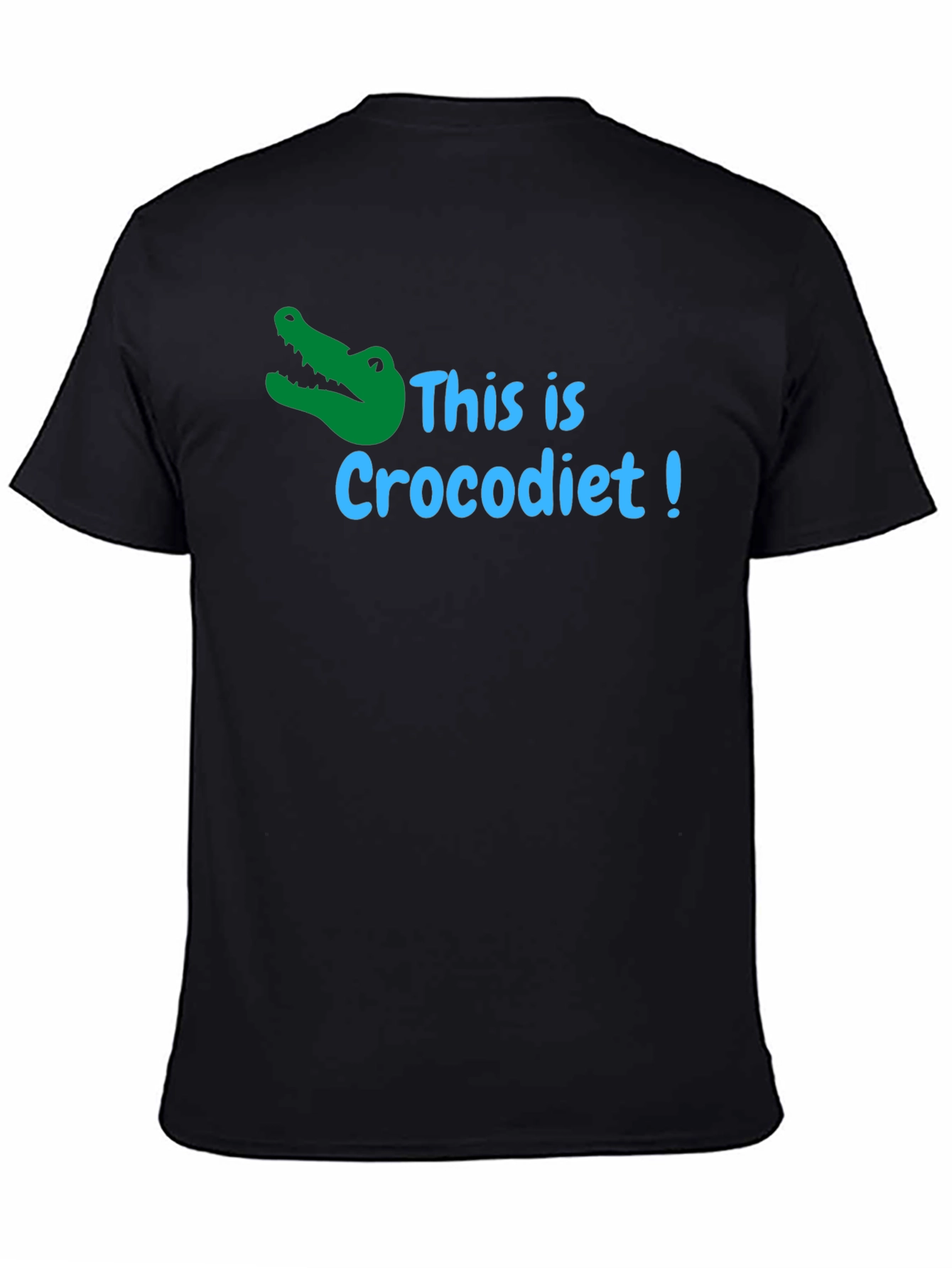 Crocodiet Funny T-Shirt - Black Cotton Tee
