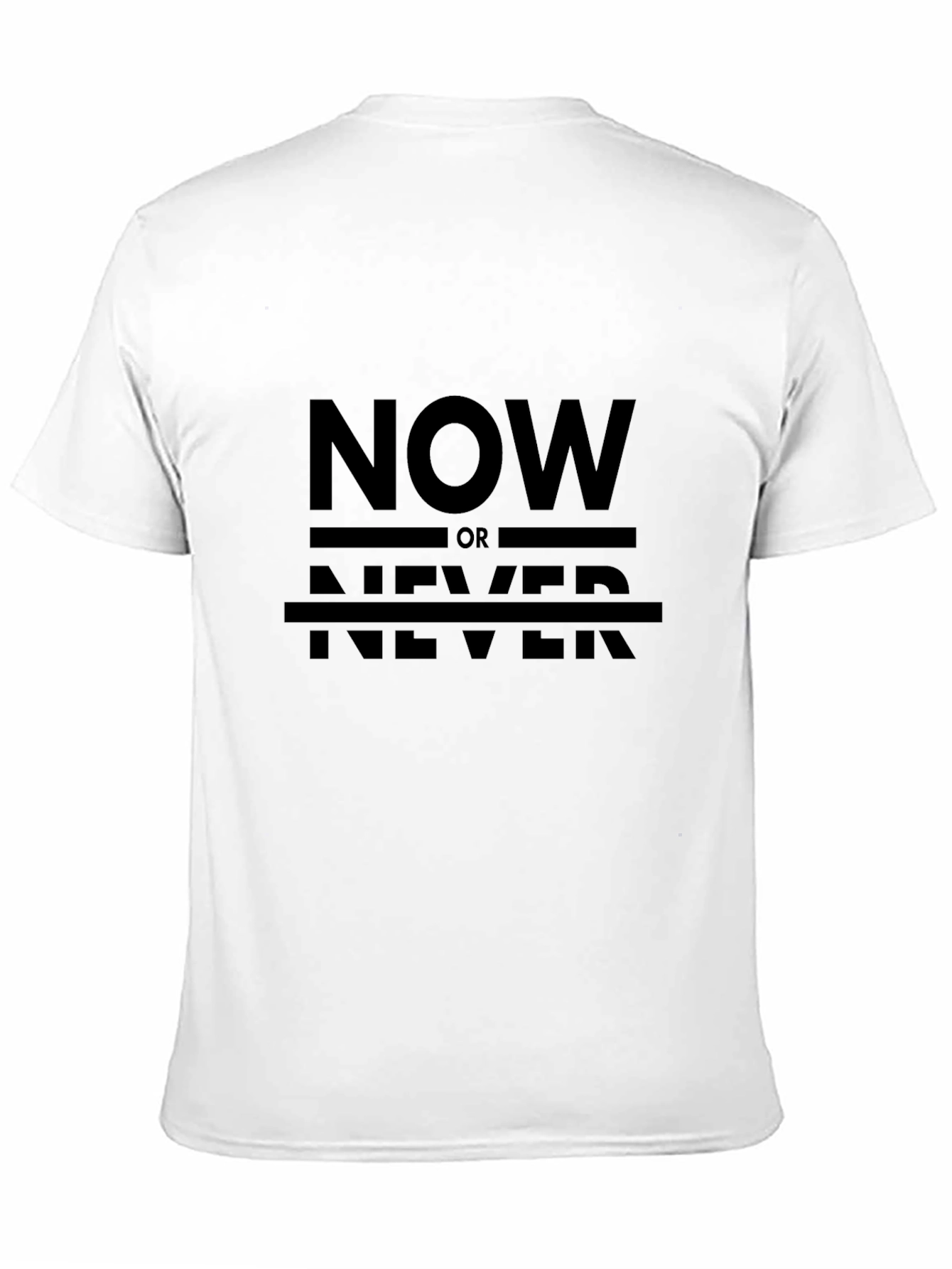 Now or Never Black Graphic Tee