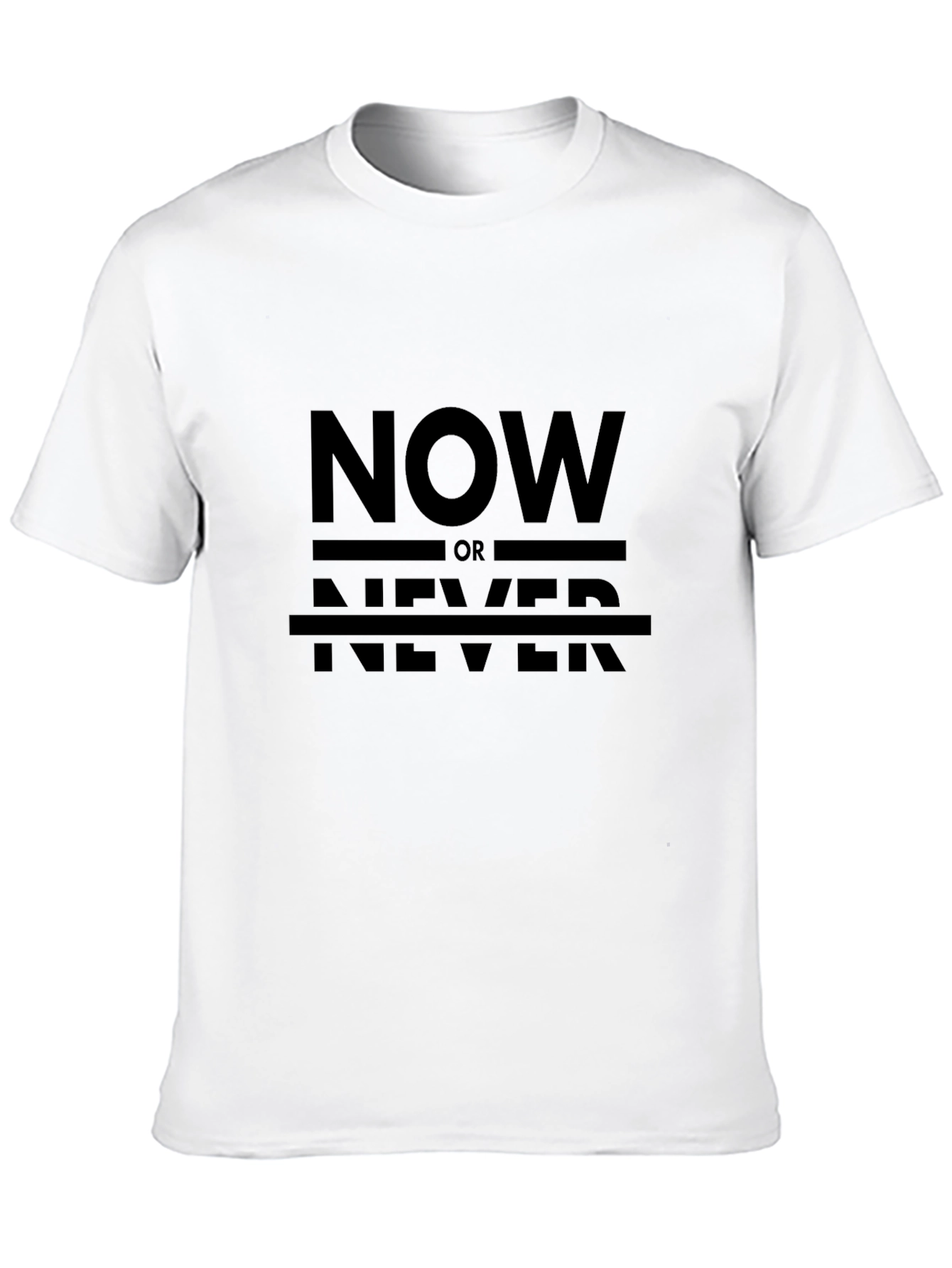 Now or Never Black Graphic Tee