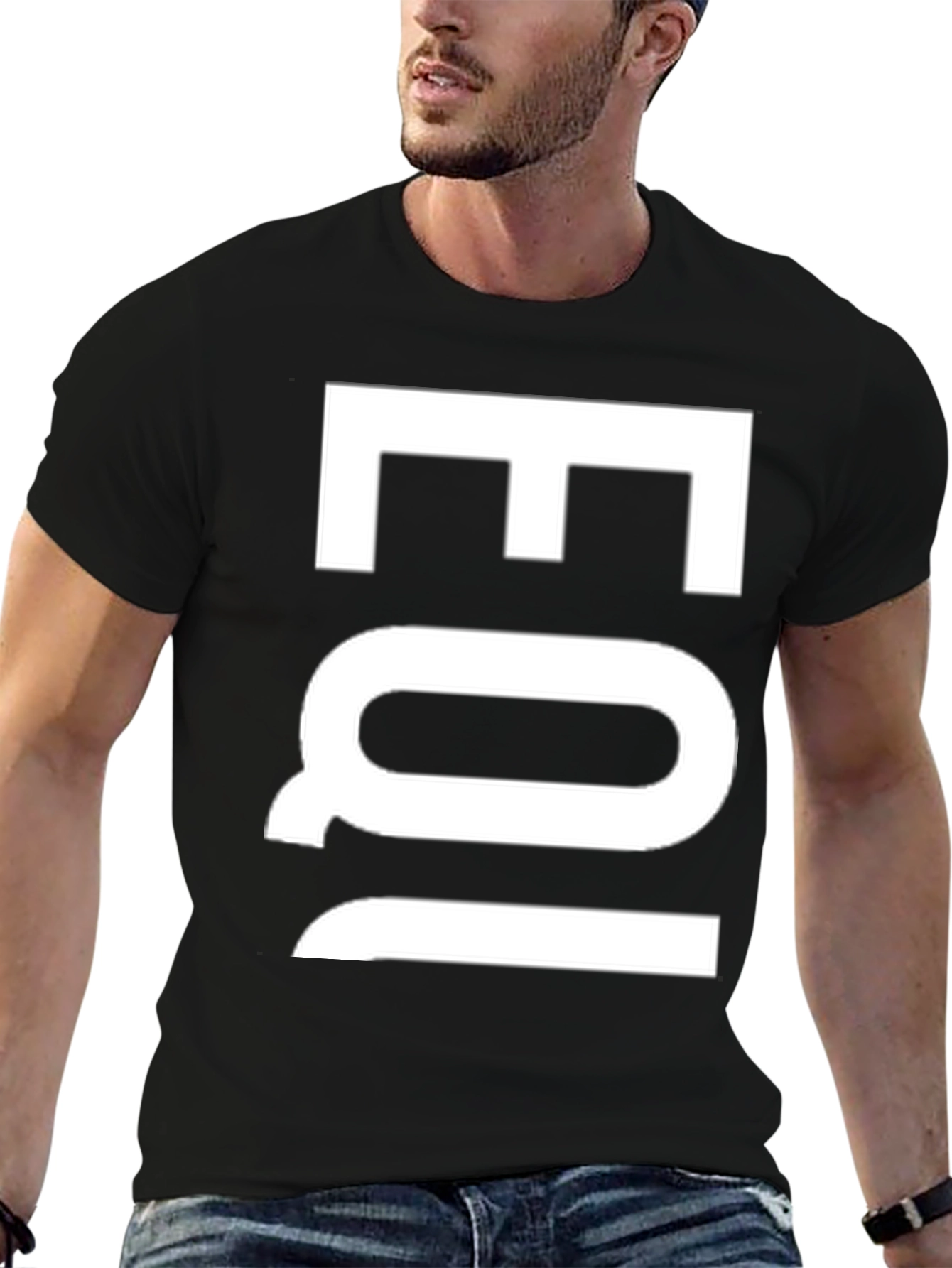 EQI Graphic Tee - Modern Black Cotton T-Shirt