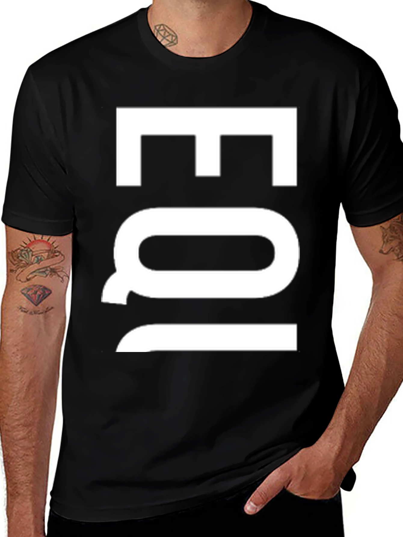 EQI Graphic Tee - Modern Black Cotton T-Shirt