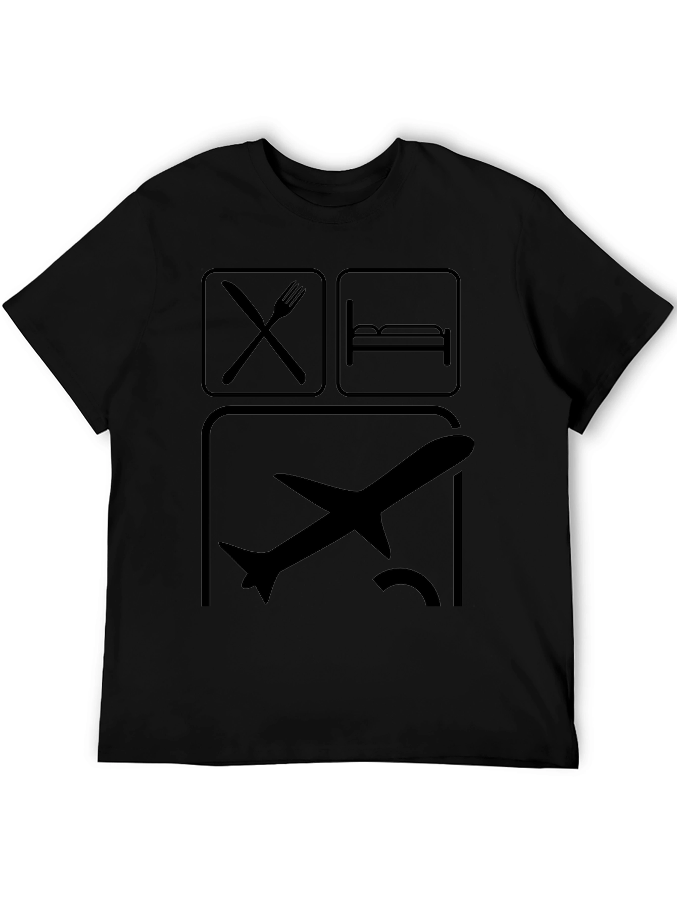 Eat Sleep Fly Black T-Shirt