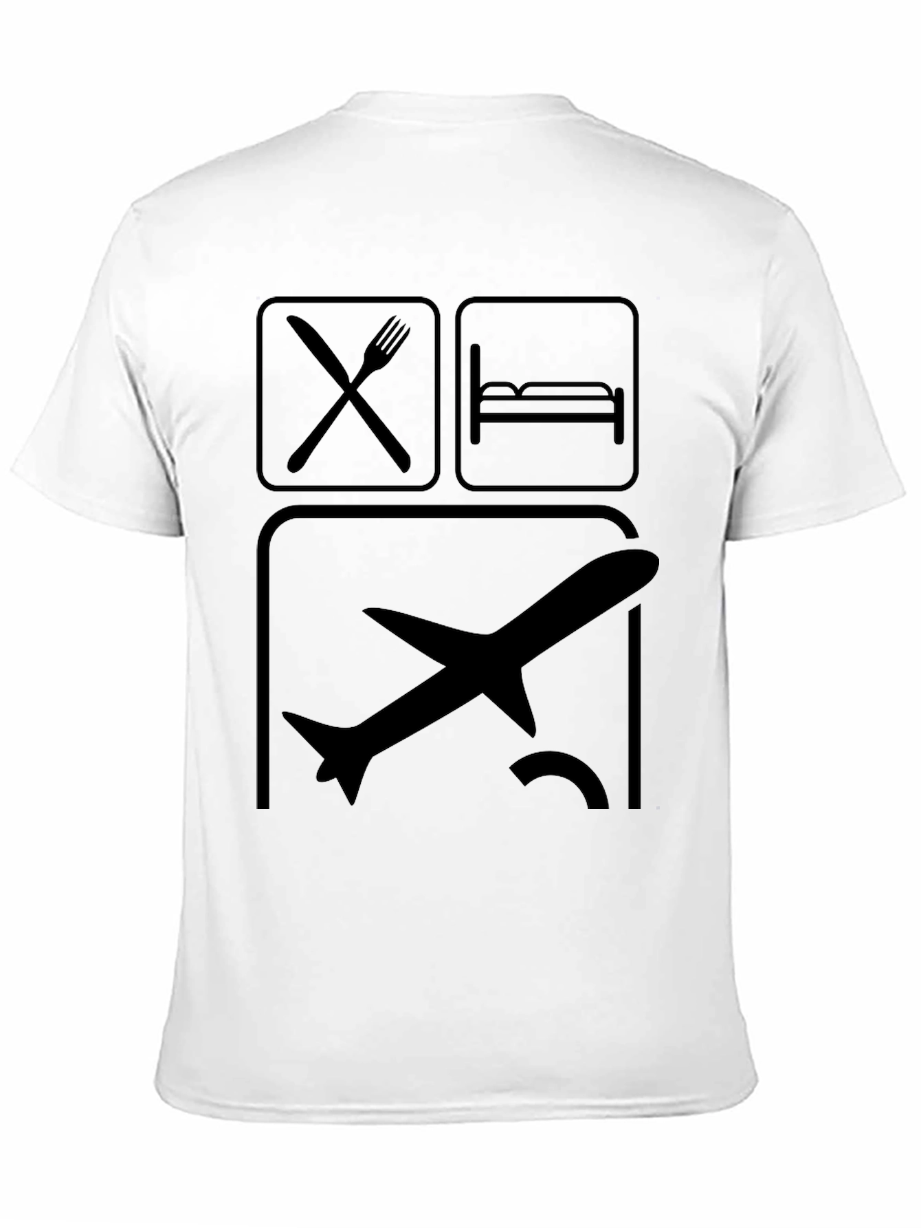 Eat Sleep Fly Black T-Shirt