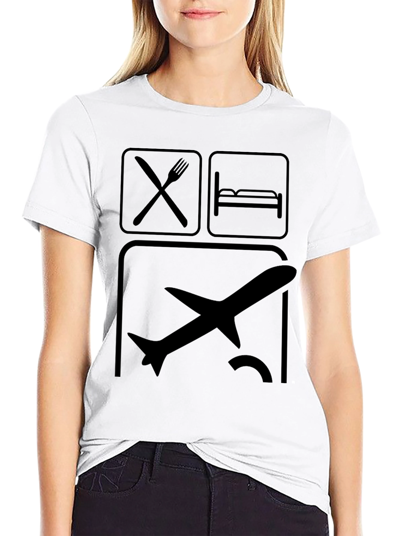 Eat Sleep Fly Black T-Shirt