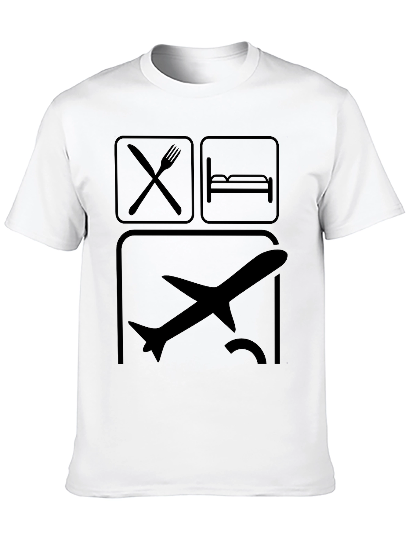 Eat Sleep Fly Black T-Shirt