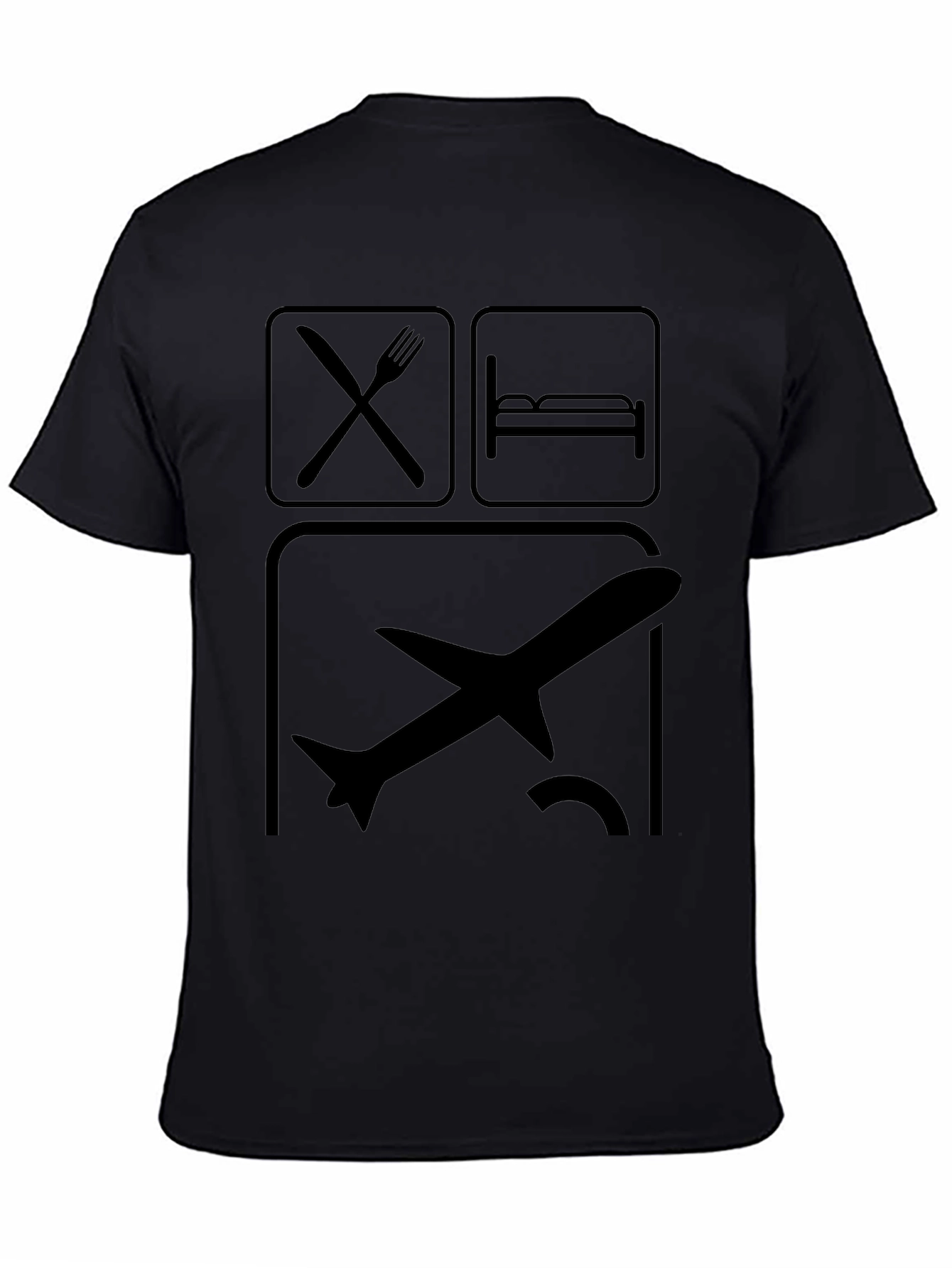 Eat Sleep Fly Black T-Shirt