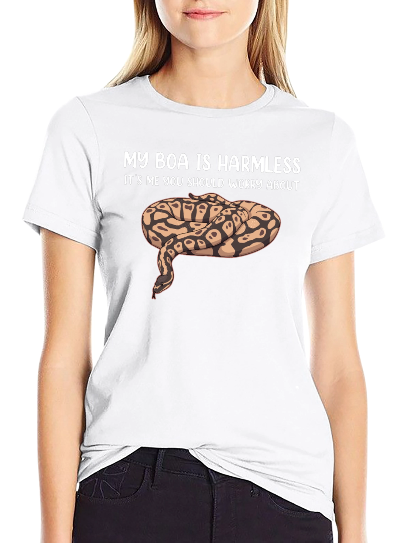 My Boa Is Harmless Funny Snake Lover T-Shirt