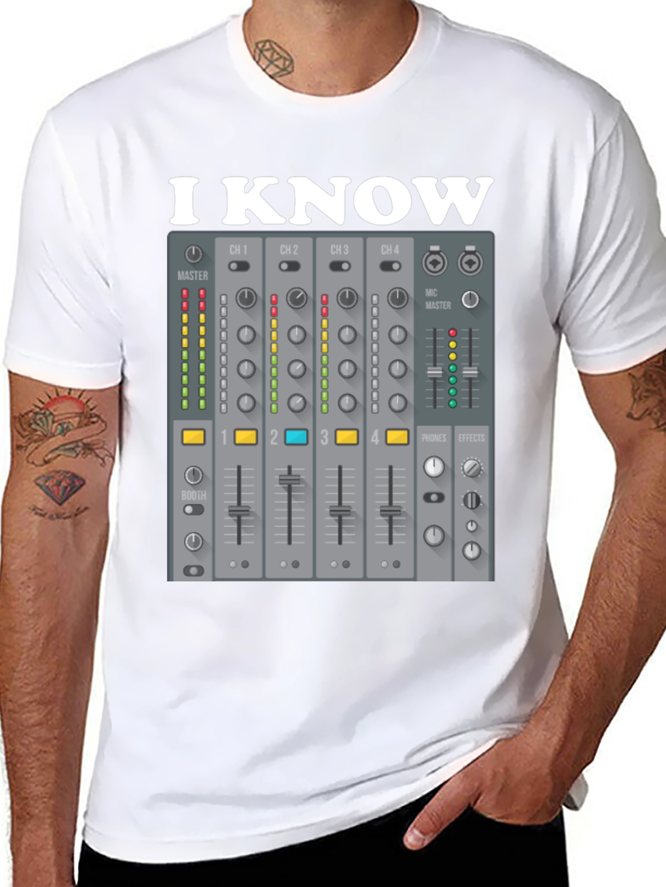 I Know DJ Mixer Graphic T-Shirt