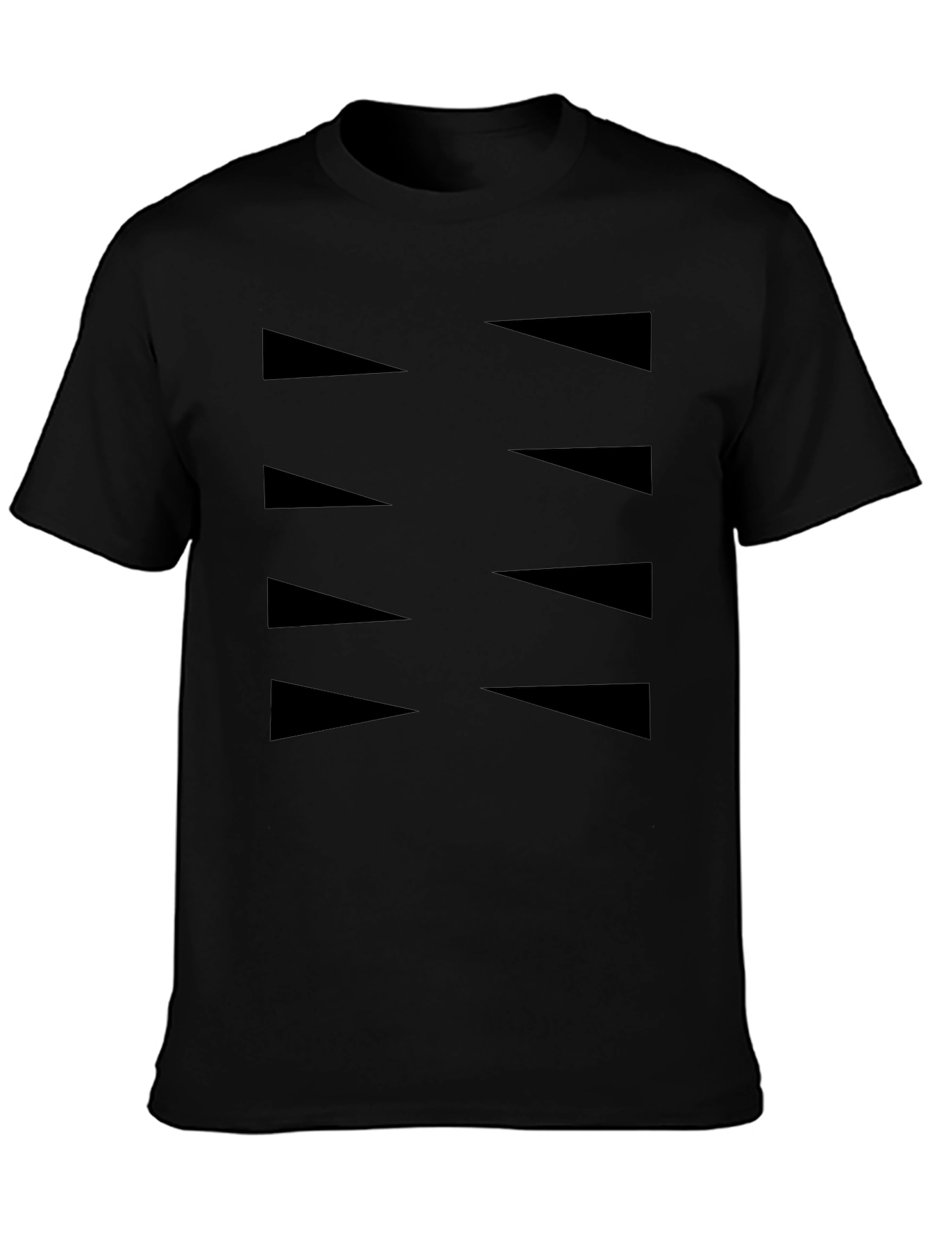 Mens Black Tee with Triangle Design