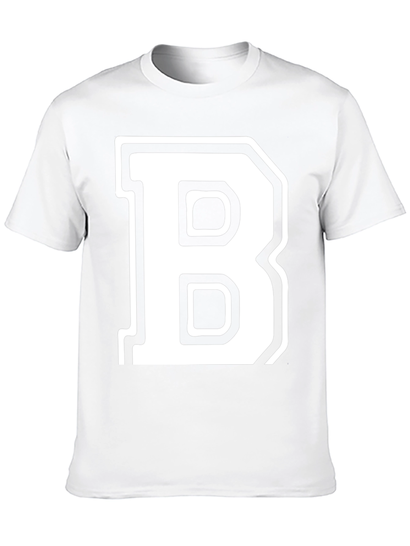 Bold Initial B Black T-Shirt - Classic Varsity Style