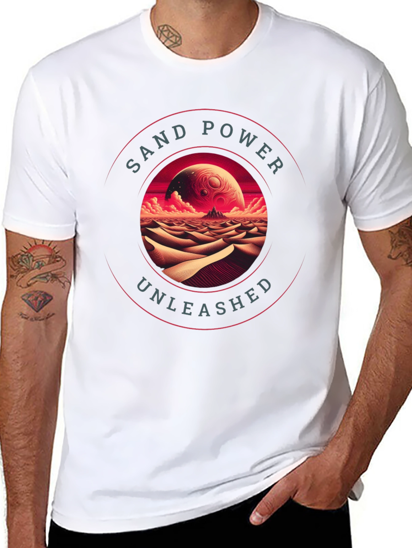 Sand Power Unleashed Graphic T-Shirt