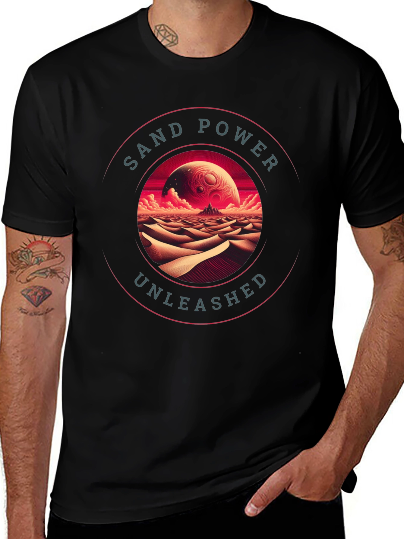 Sand Power Unleashed Graphic T-Shirt
