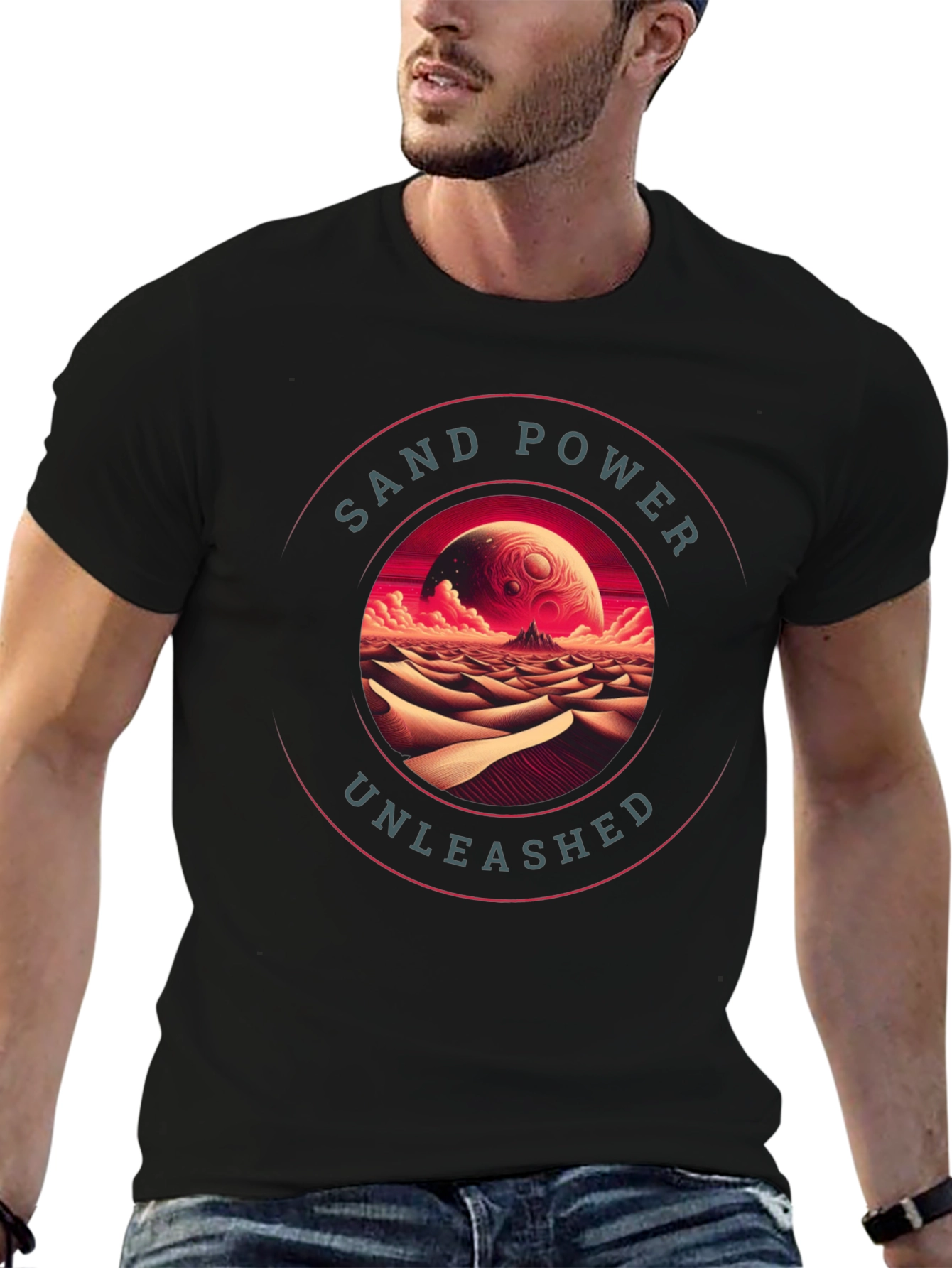 Sand Power Unleashed Graphic T-Shirt