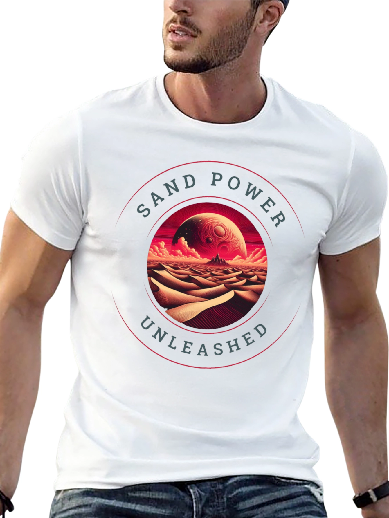 Sand Power Unleashed Graphic T-Shirt