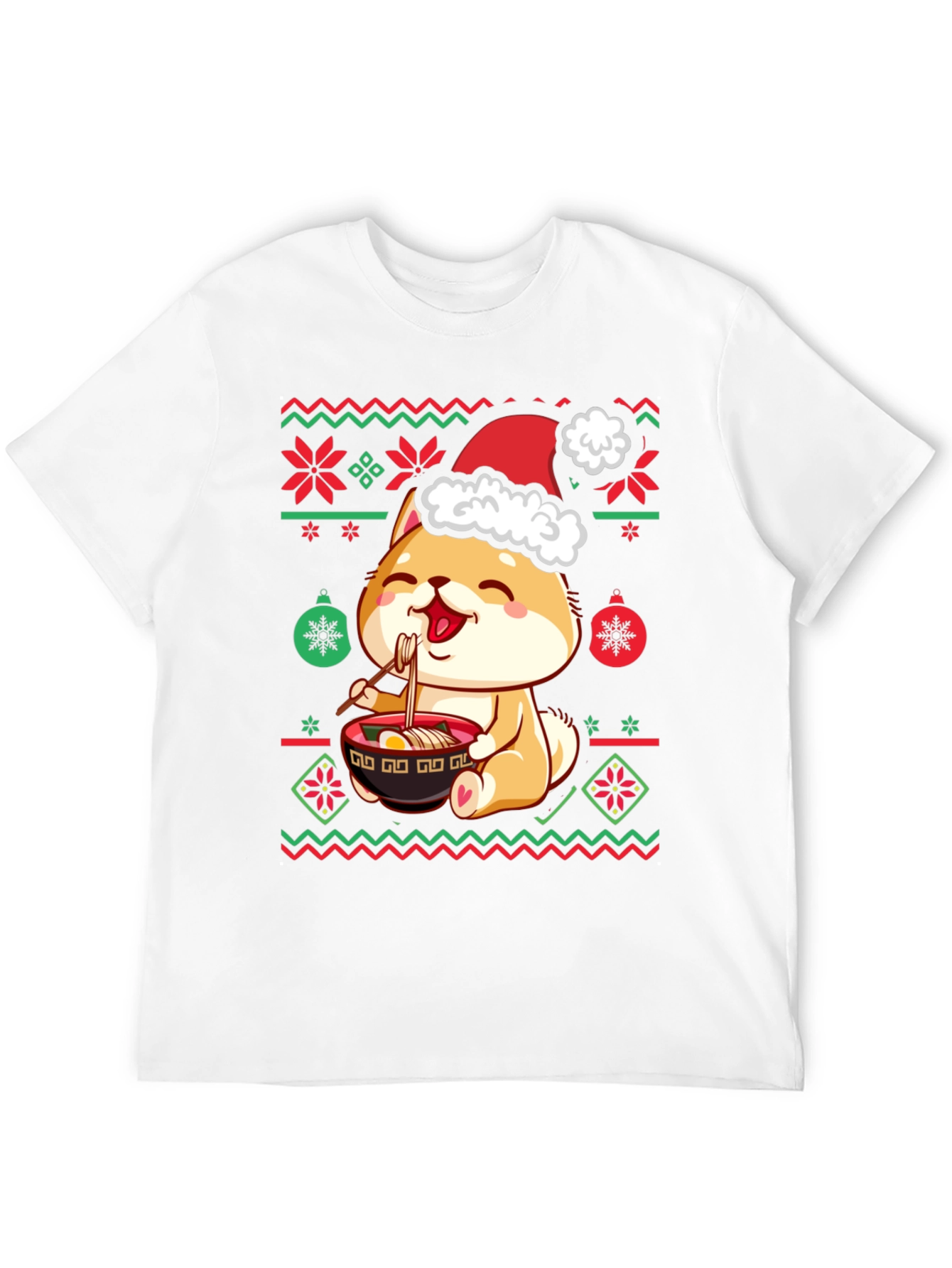 Shiba Inu Ramen Christmas T-Shirt
