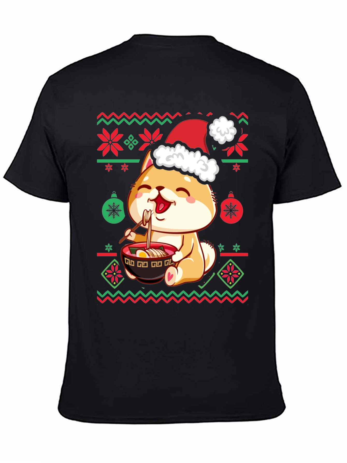 Shiba Inu Ramen Christmas T-Shirt