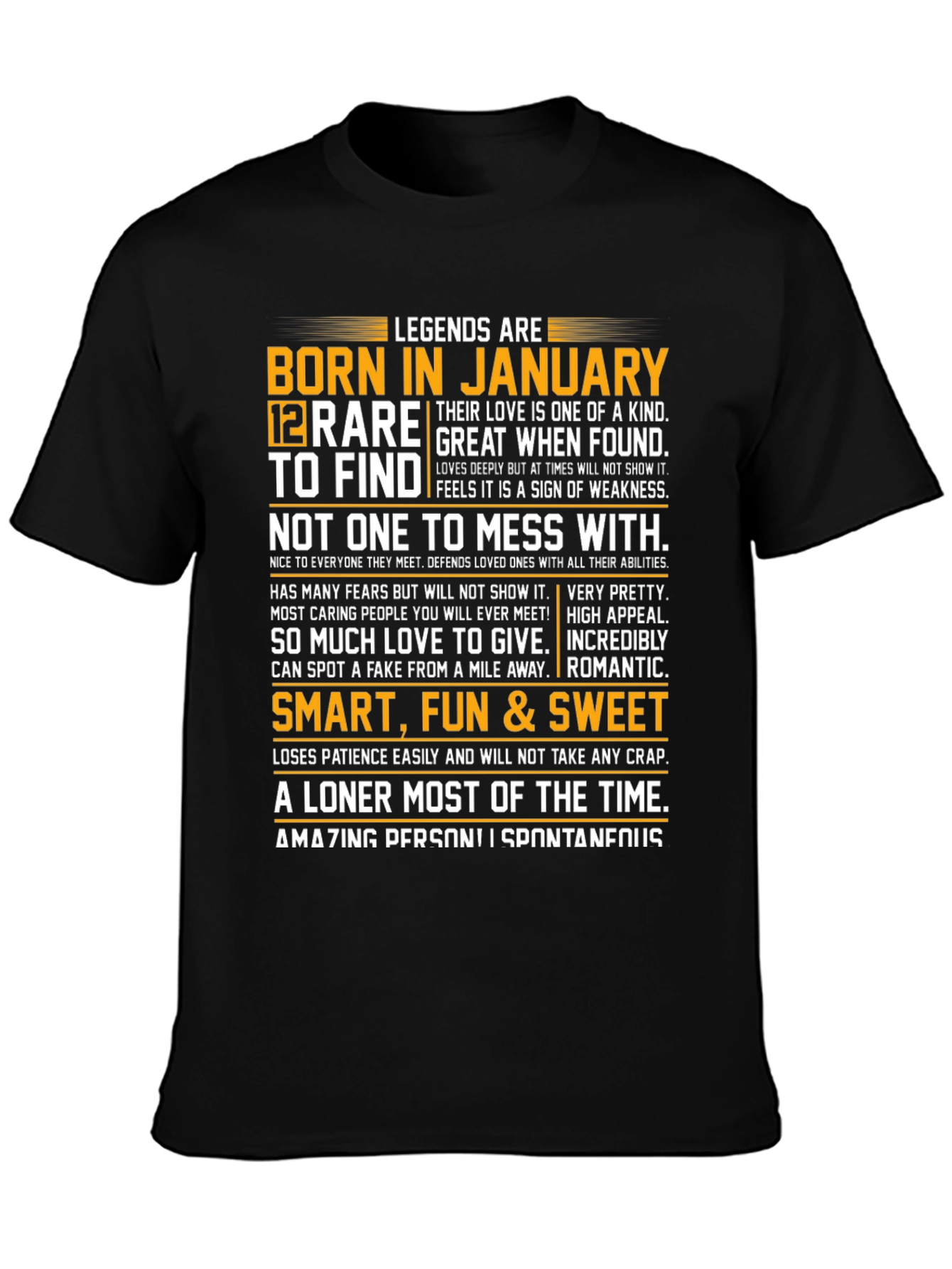 Legends Born in January Graphic Tee