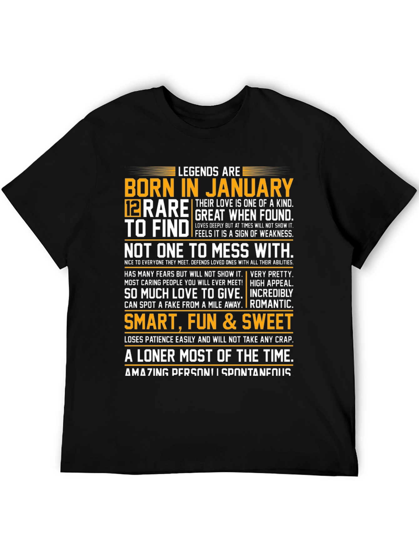 Legends Born in January Graphic Tee