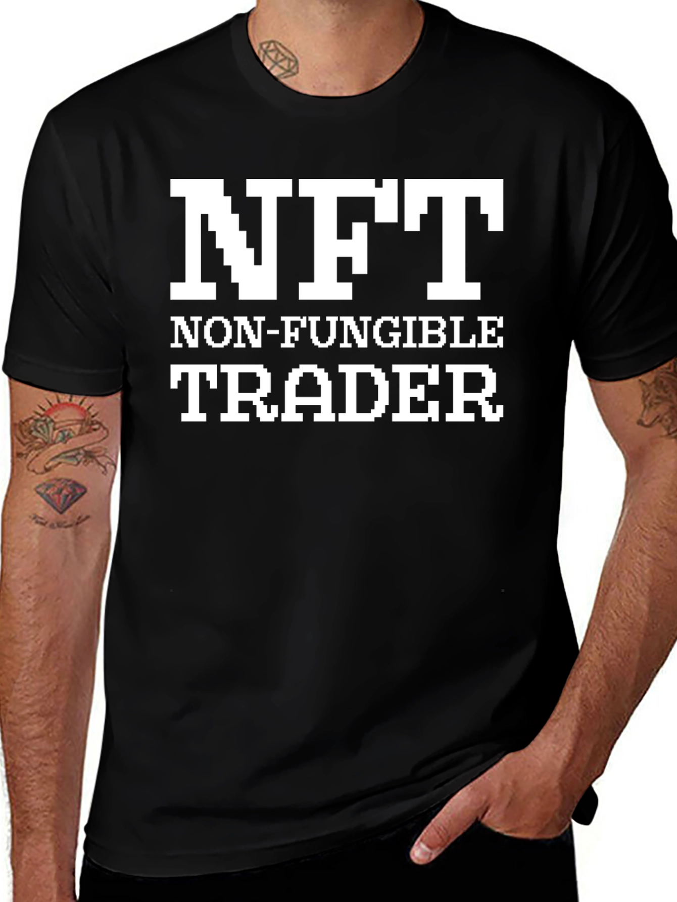 NFT Non-Fungible Trader Black Graphic T-Shirt