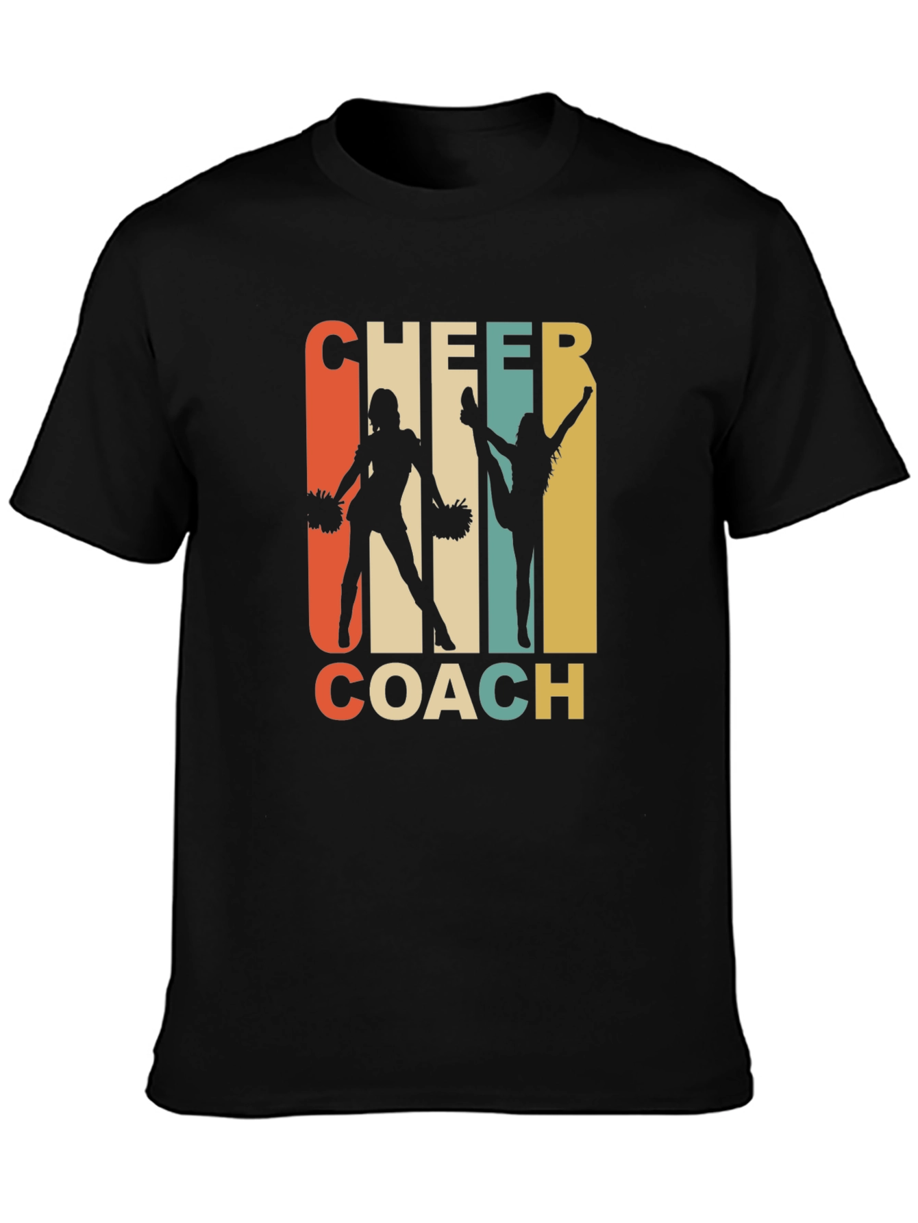 Cheer Coach Graphic T-Shirt - Retro Cheerleading Apparel