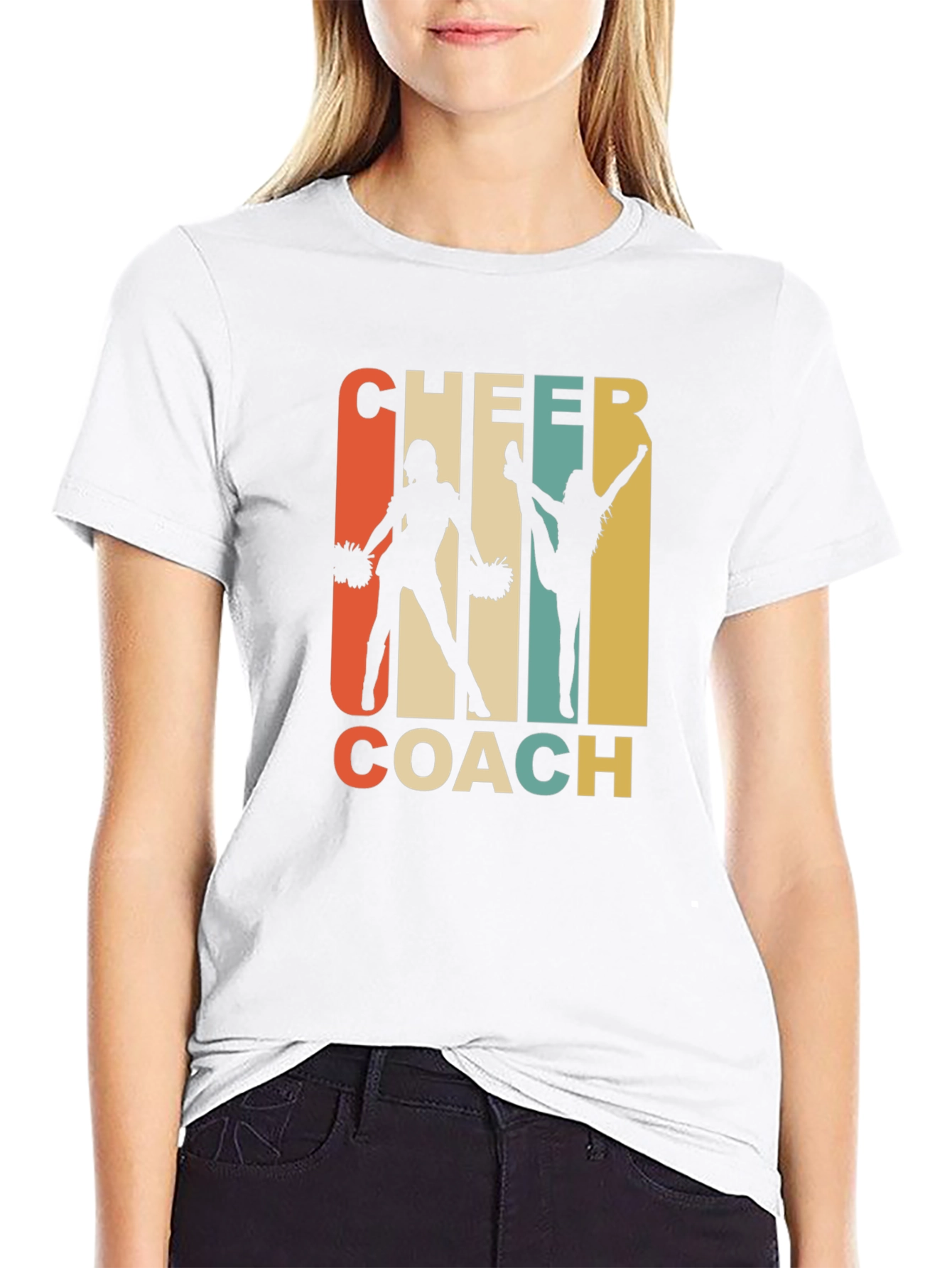 Cheer Coach Graphic T-Shirt - Retro Cheerleading Apparel