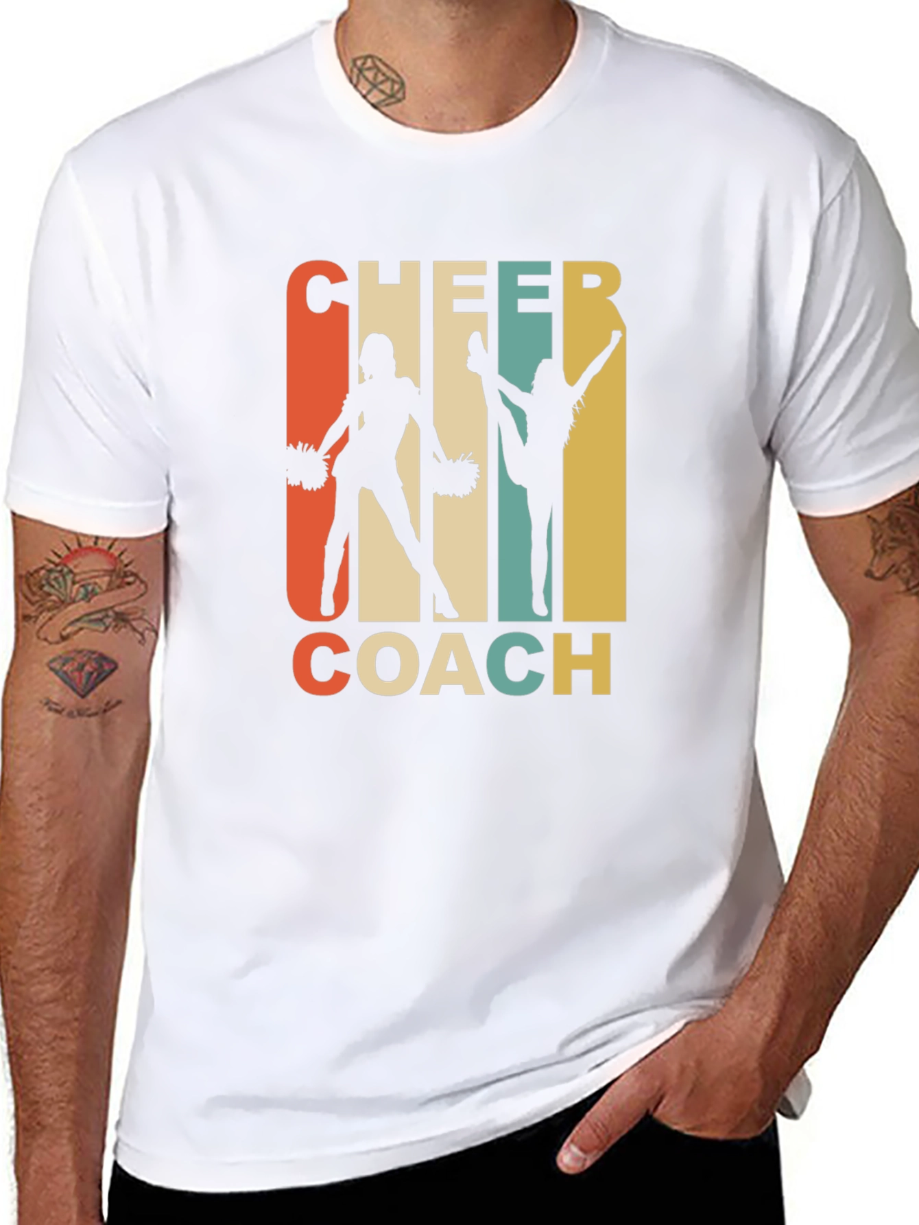 Cheer Coach Graphic T-Shirt - Retro Cheerleading Apparel