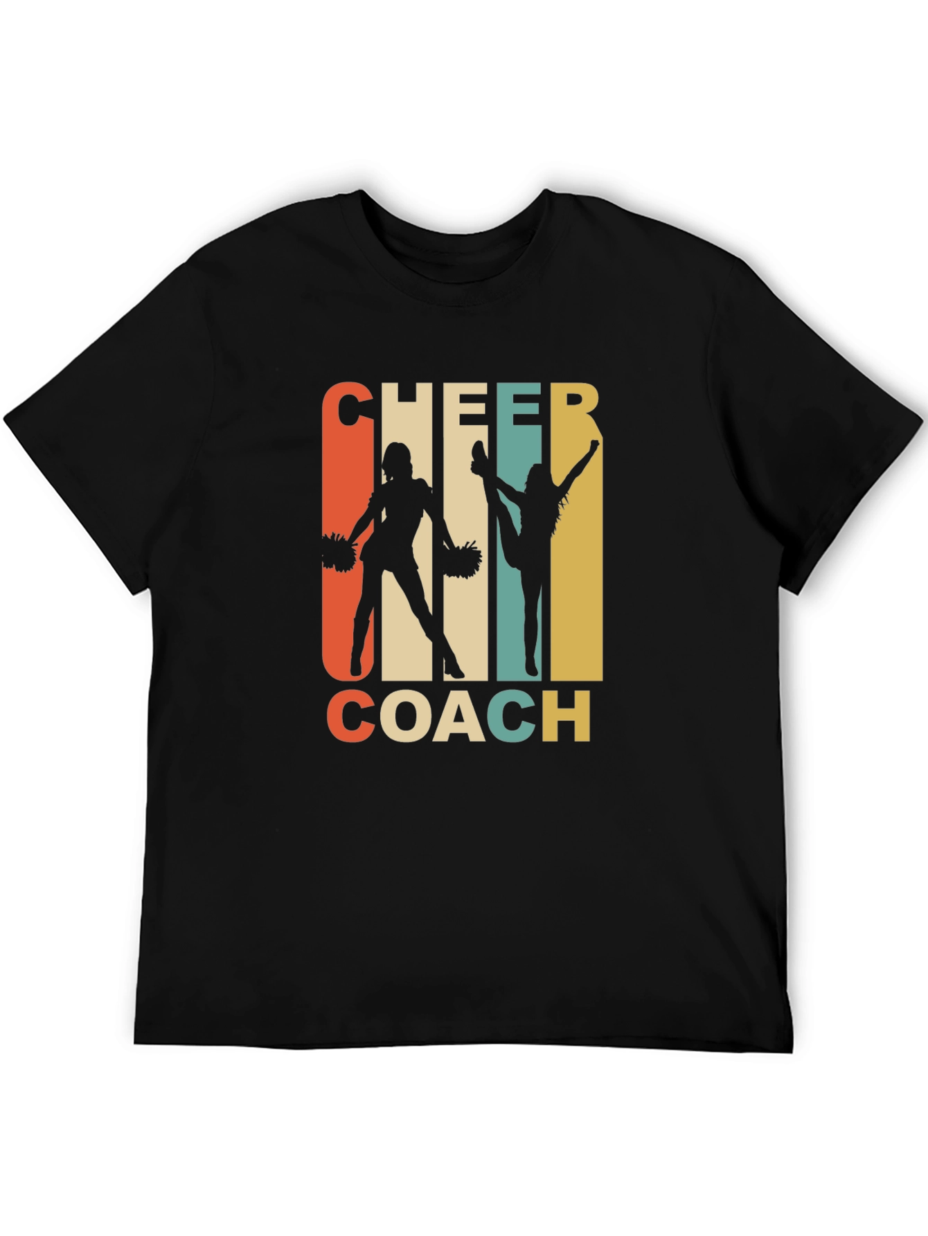 Cheer Coach Graphic T-Shirt - Retro Cheerleading Apparel