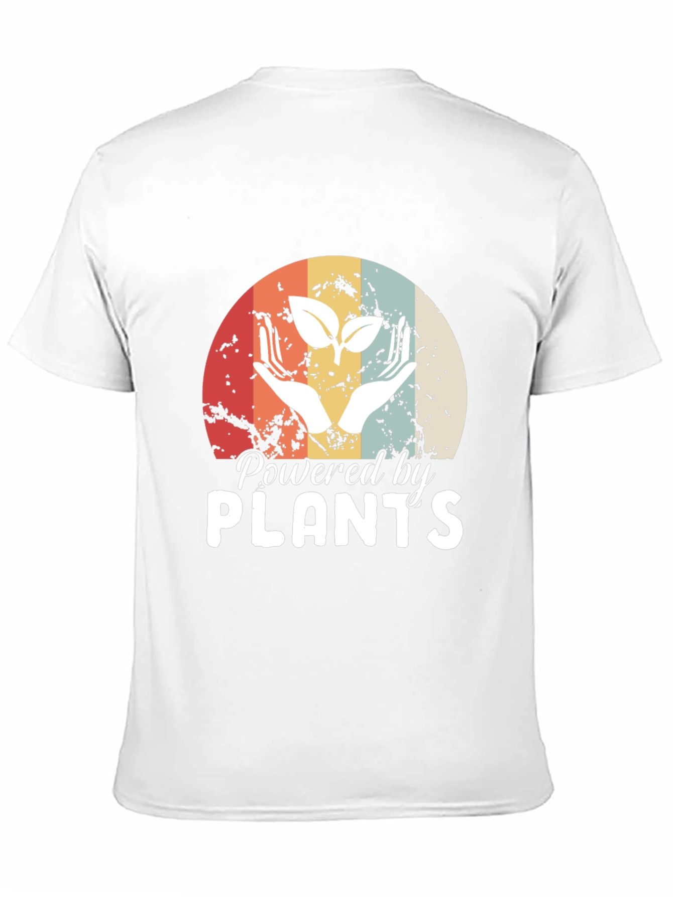 Powered by Plants T-Shirt - Retro Vegan Tee