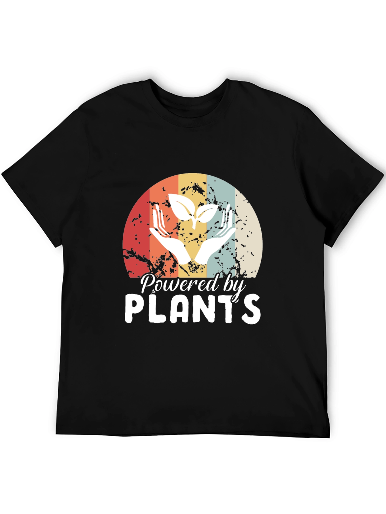 Powered by Plants T-Shirt - Retro Vegan Tee