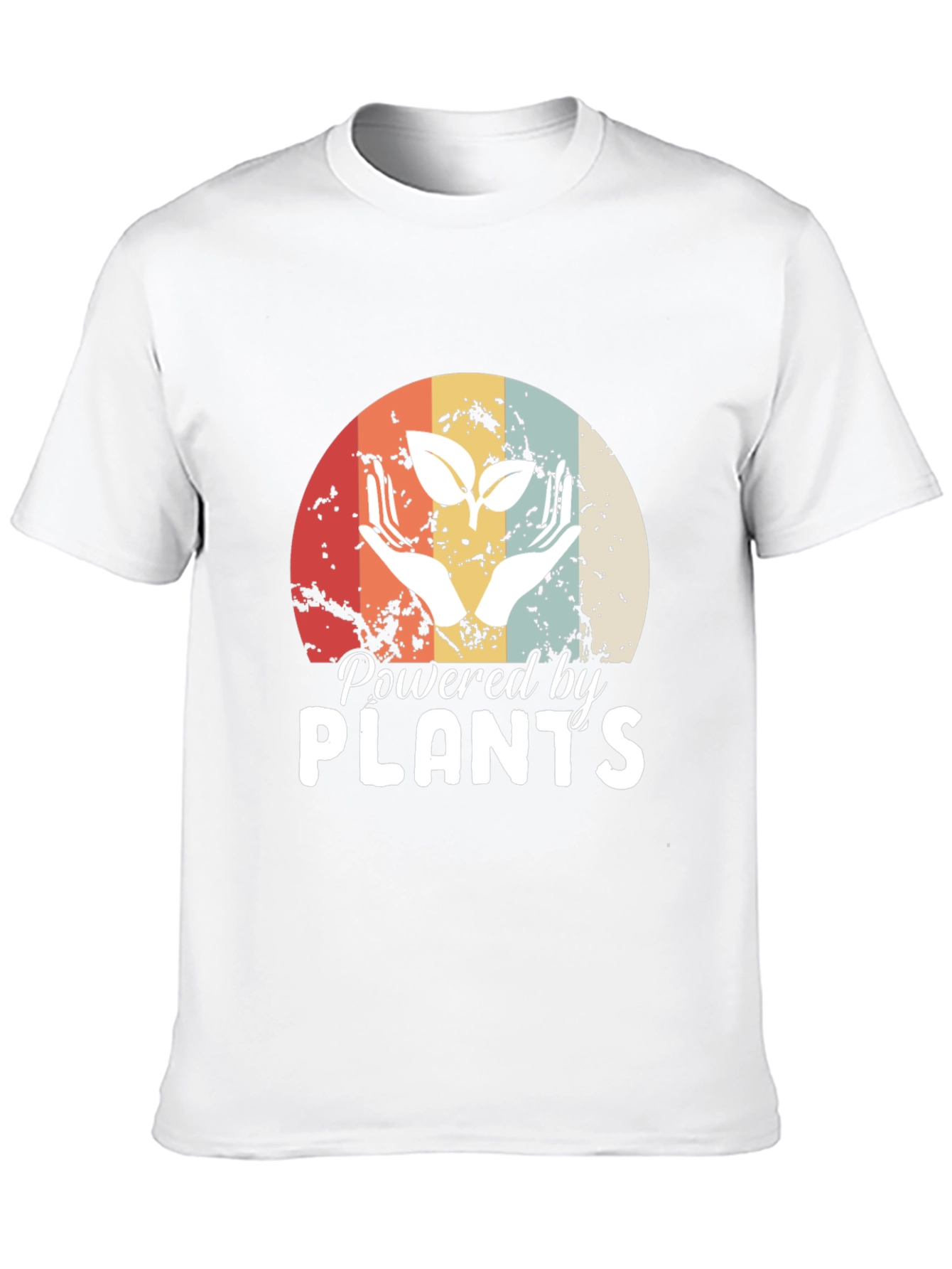 Powered by Plants T-Shirt - Retro Vegan Tee