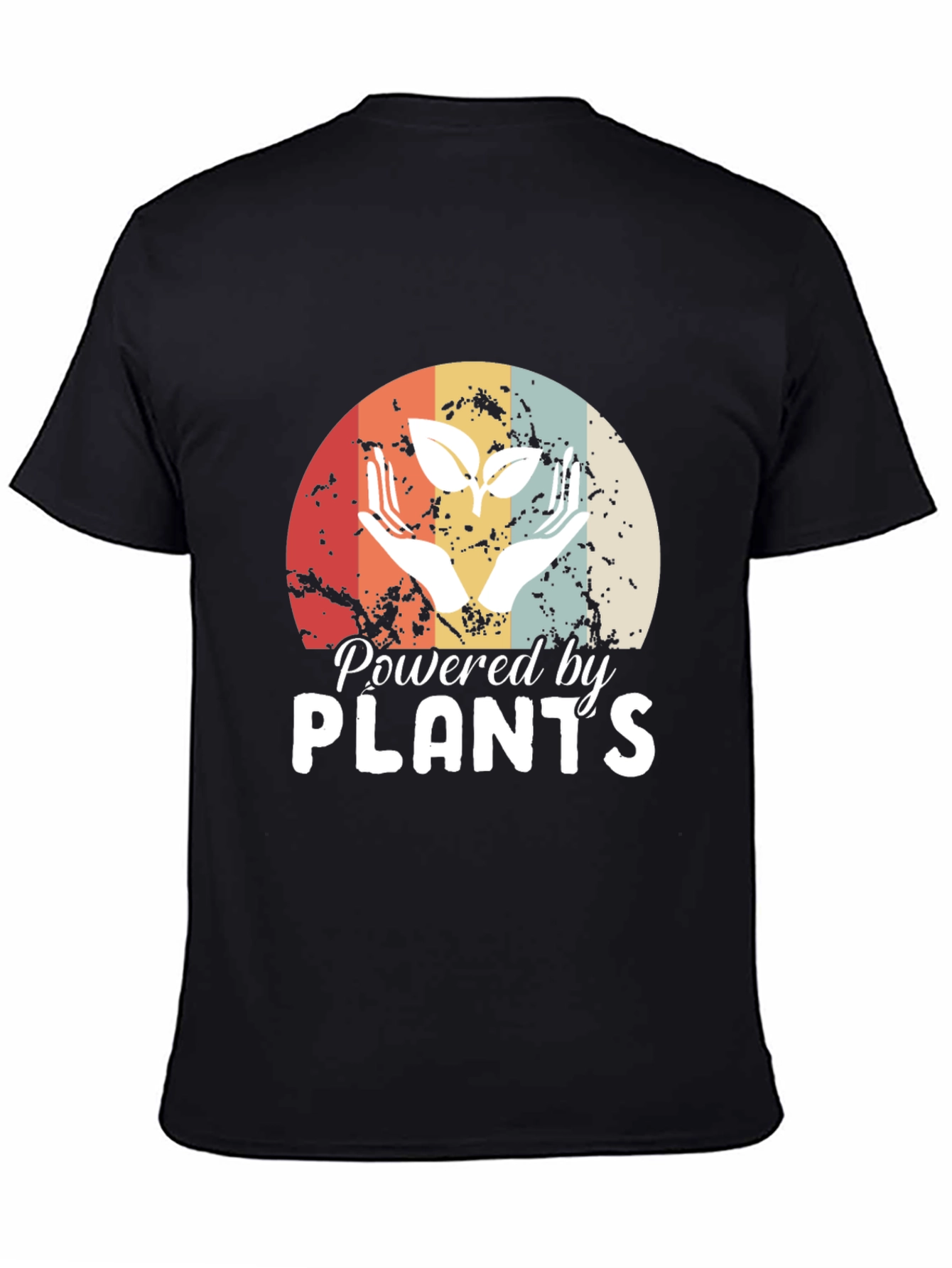 Powered by Plants T-Shirt - Retro Vegan Tee