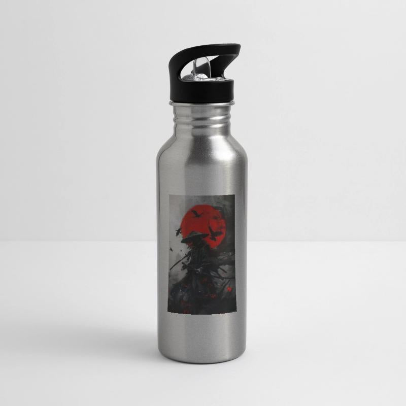 Dark Samurai with Crimson Moon